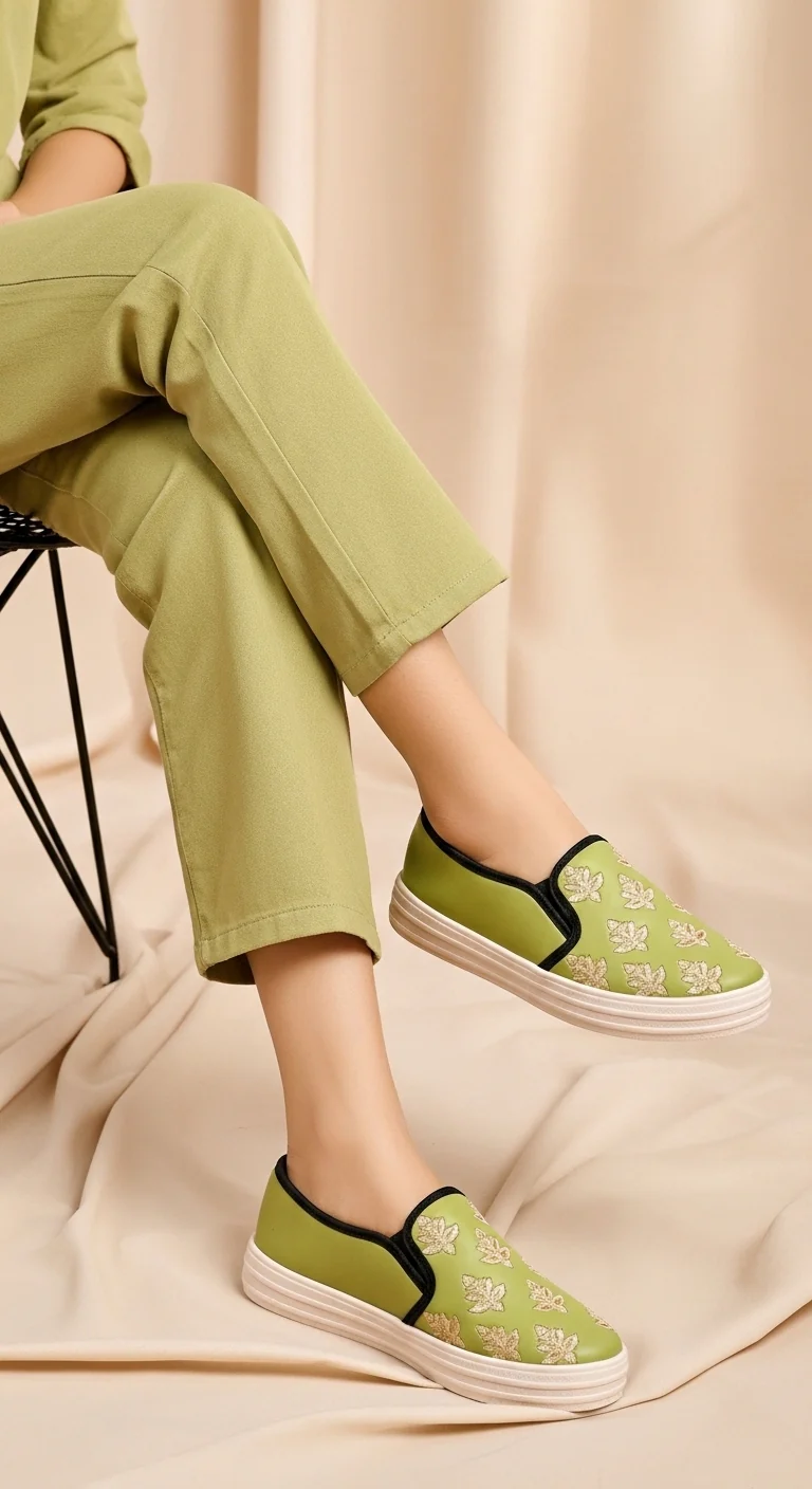 Mehndi Sneaker For Ladies WN6205 - Image 2