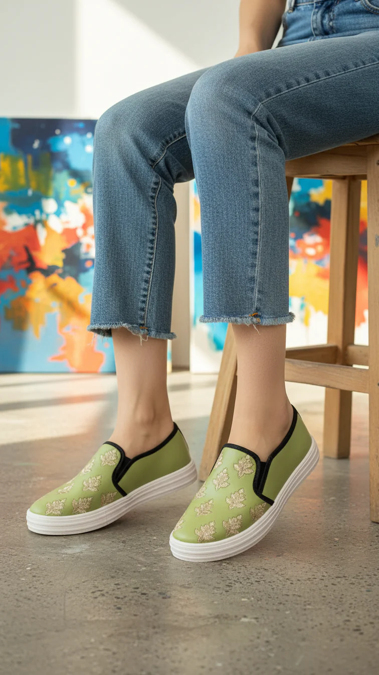 Mehndi Sneaker For Ladies WN6205 - Image 8