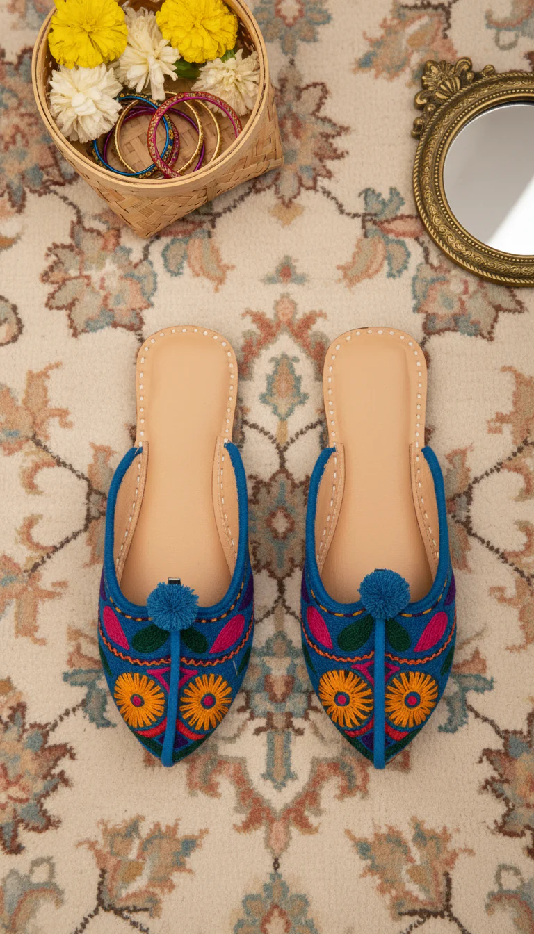 Multy Leather Khussa For Women EC8686 - Image 2