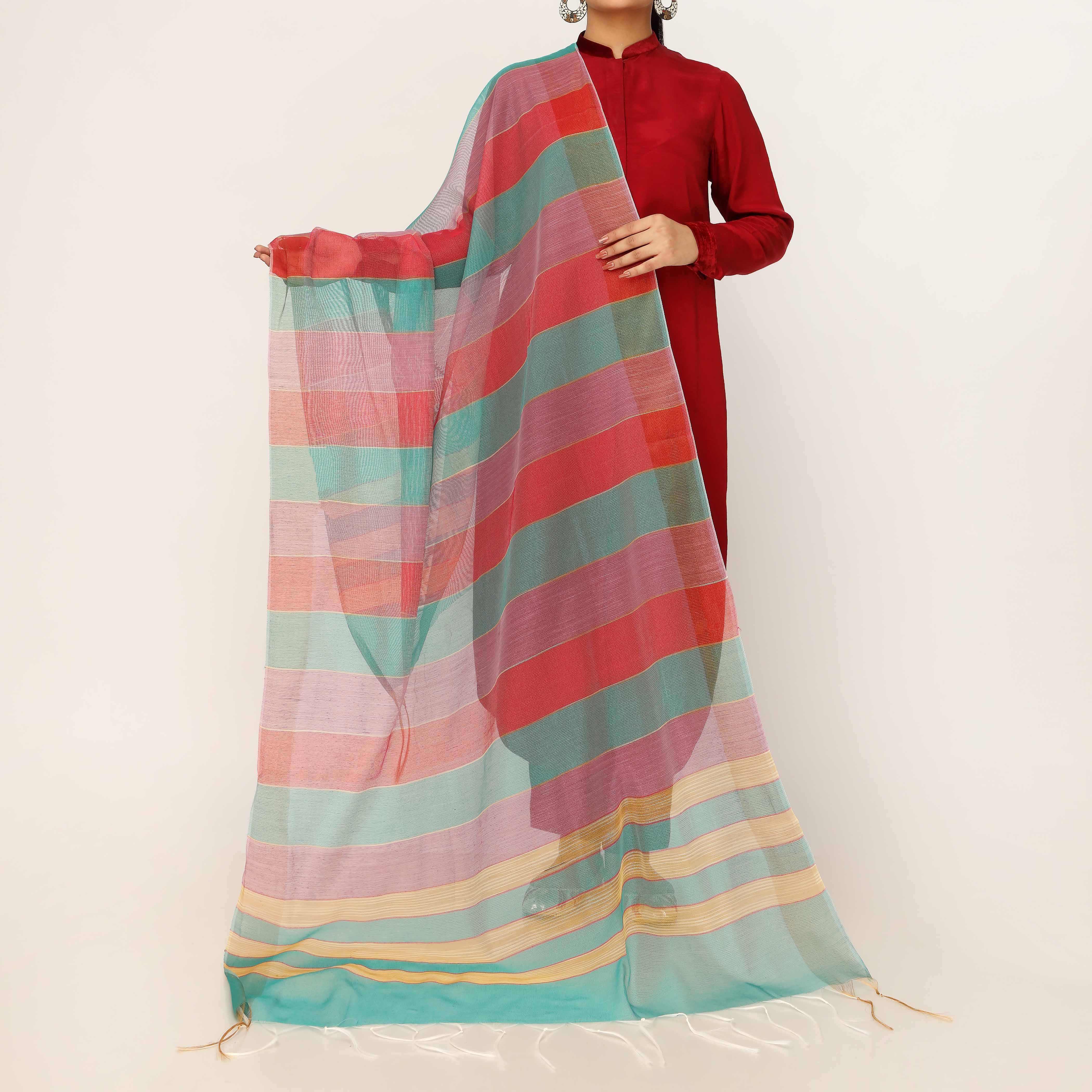 Multy Yarn Dyed Dupatta PD5536 - Image 2