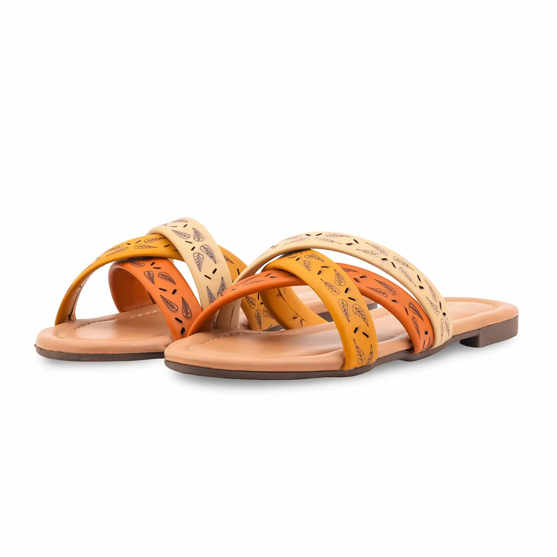 Mustard Casual Slipper For Ladies CL2251 - Image 3