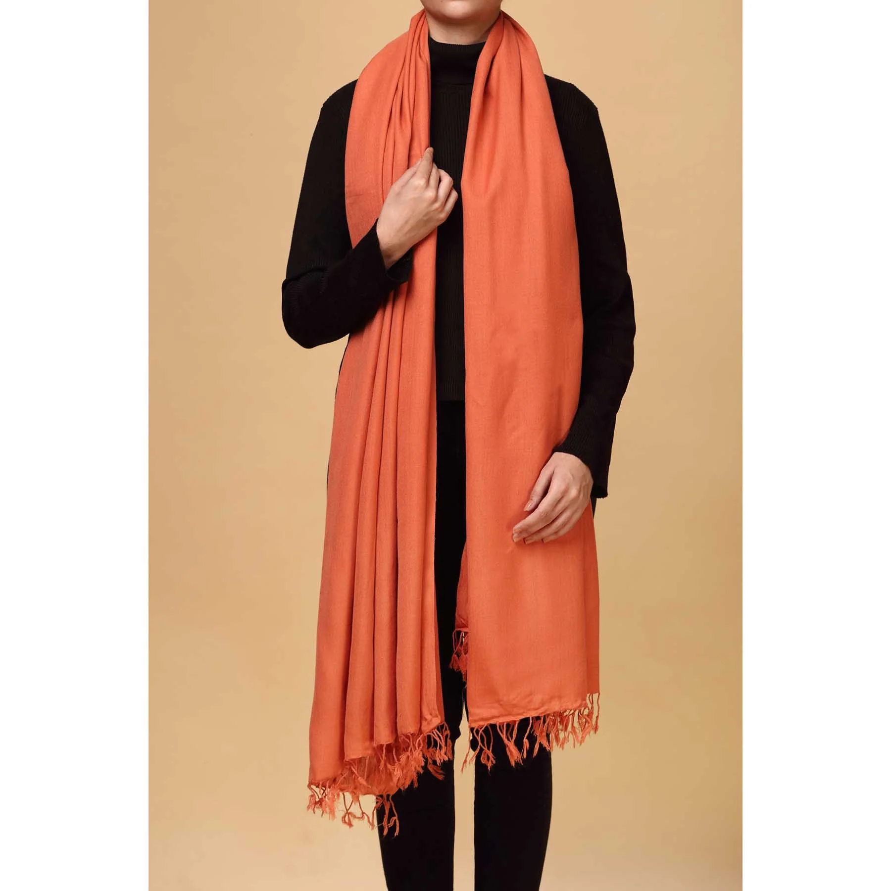 Mustard Color Winter Shawl PW1719 - Image 2