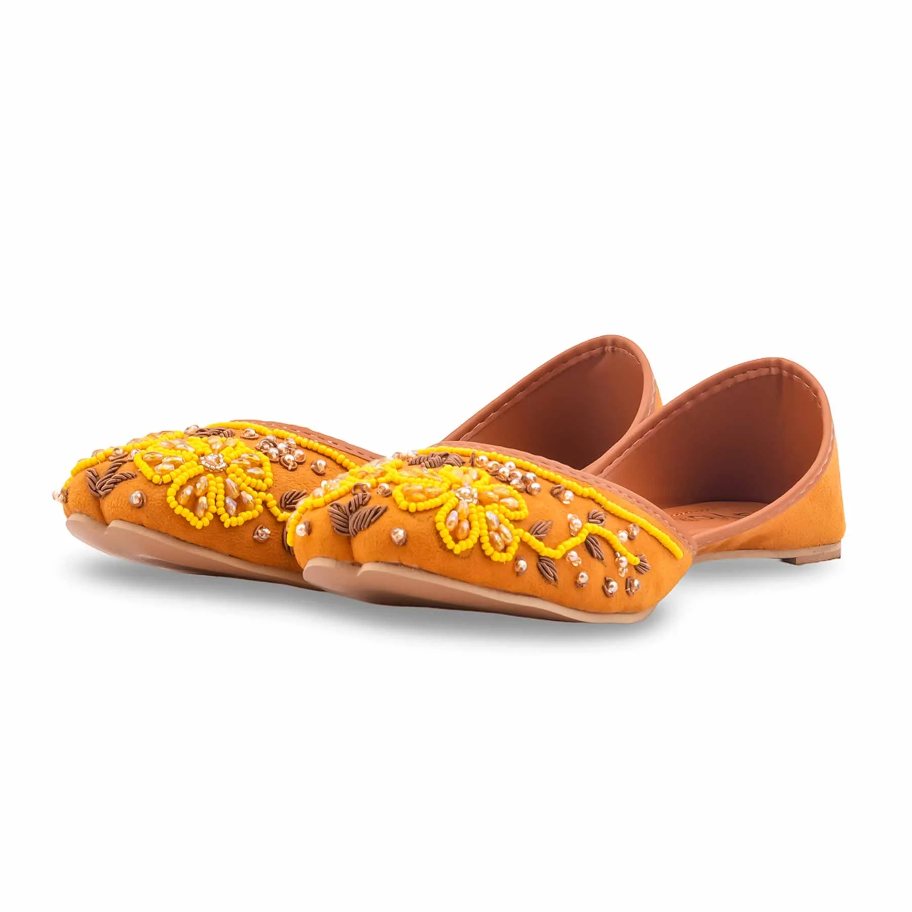 Mustard Fancy Khussa For Ladies EC8617 - Image 3
