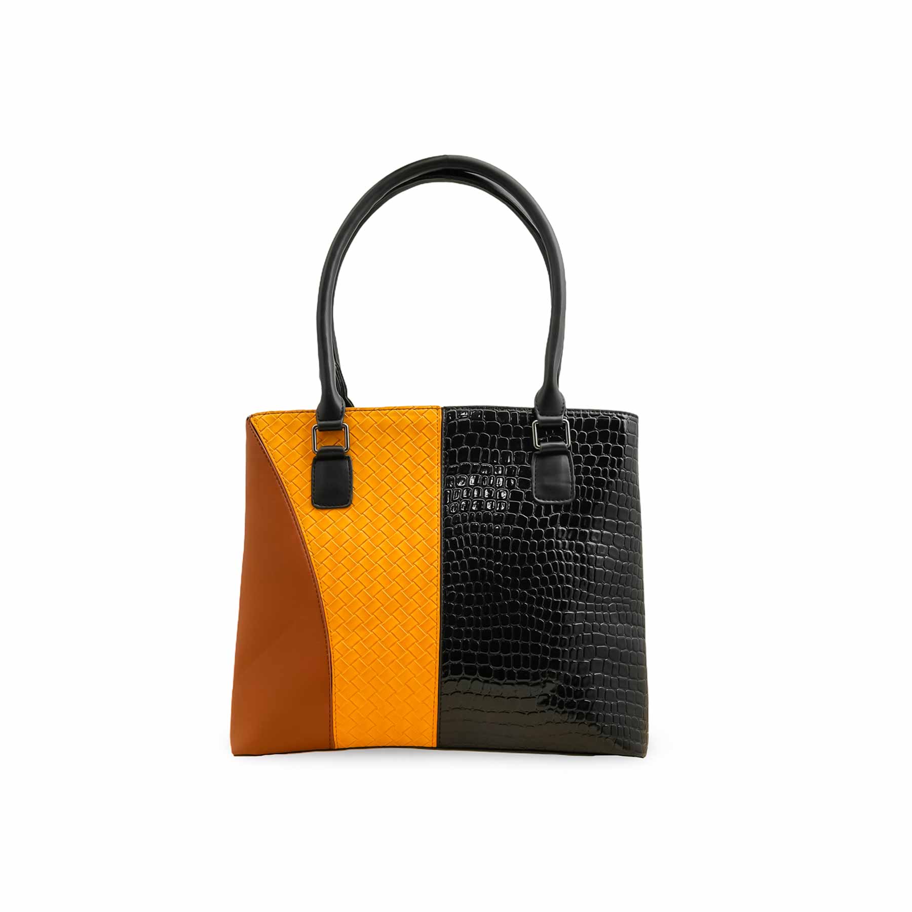 Mustard Formal Hand Bag For Ladies P55824 - Image 4