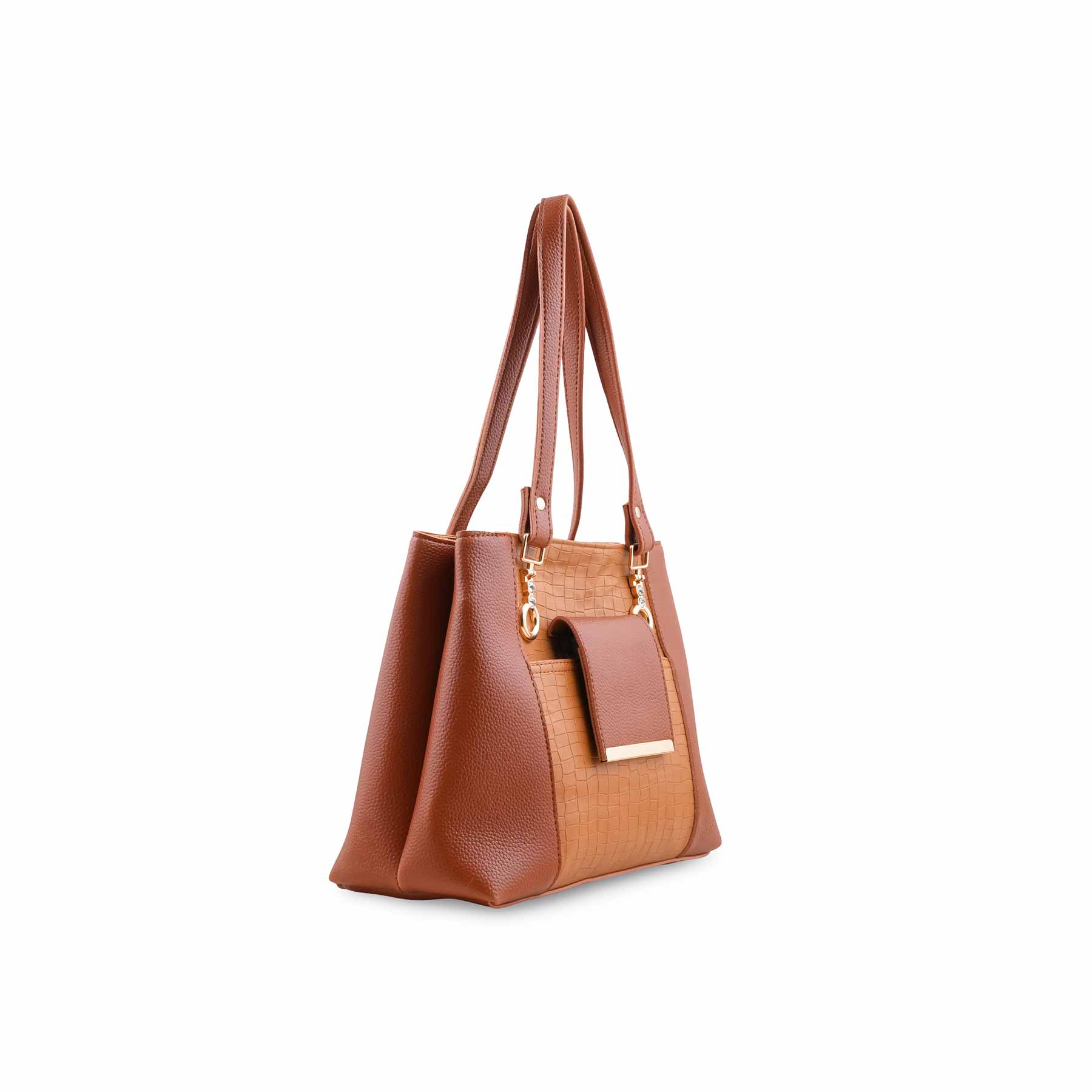 Mustard Formal Hand Bag For Women P56289 - Image 3