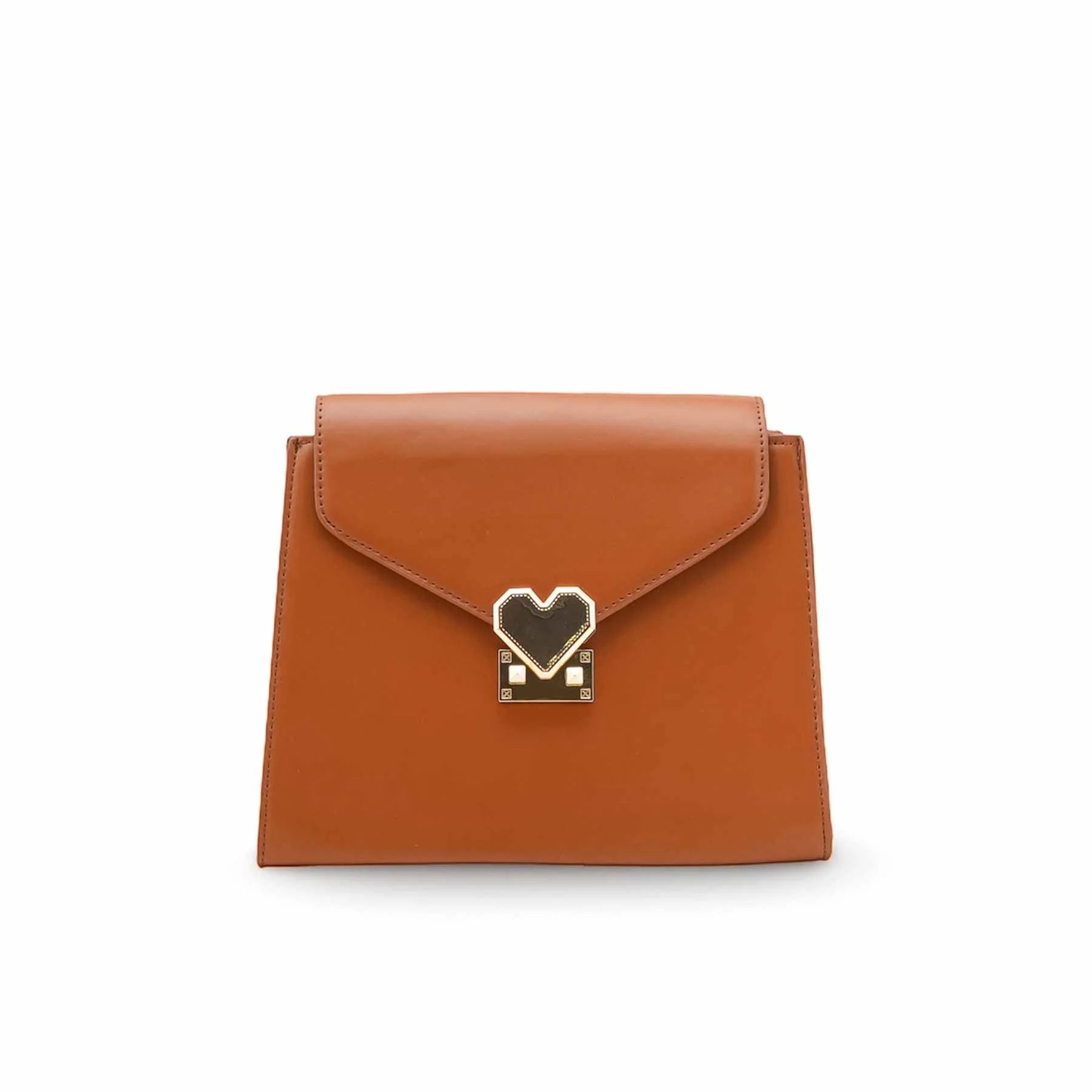 Mustard Formal Shoulder Bag For Ladies P55840 - Image 2