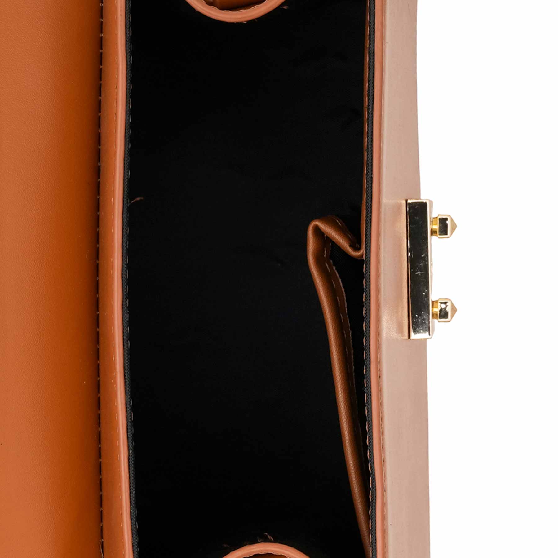 Mustard Formal Shoulder Bag For Ladies P55840 - Image 5