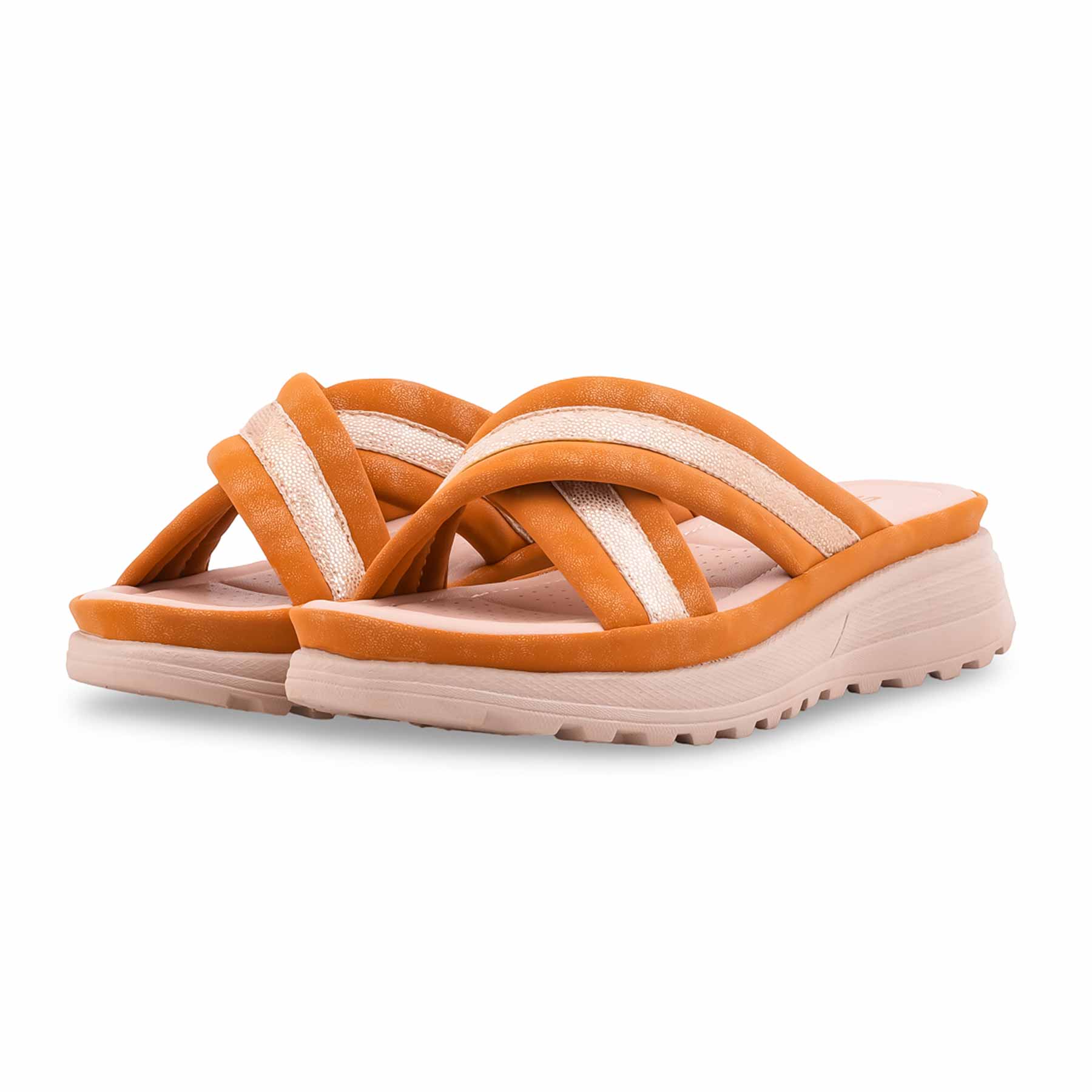 Mustard Formal Slipper For Ladies PU0683 - Image 3