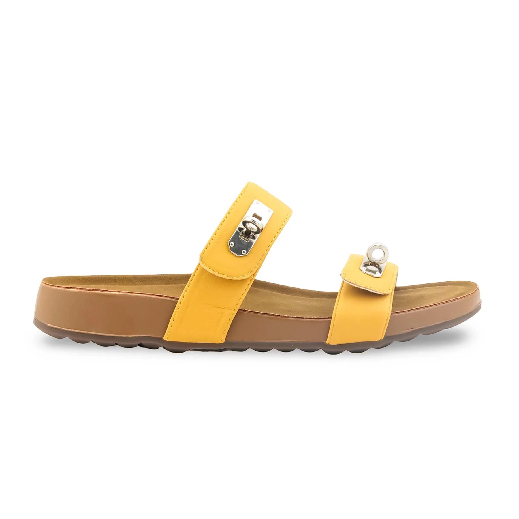 Mustard Formal Slipper For Ladies PU0747 - Image 2