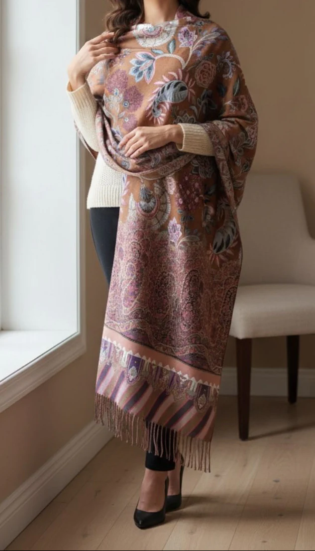 Mustard Winter Stole PN5238 - Image 2