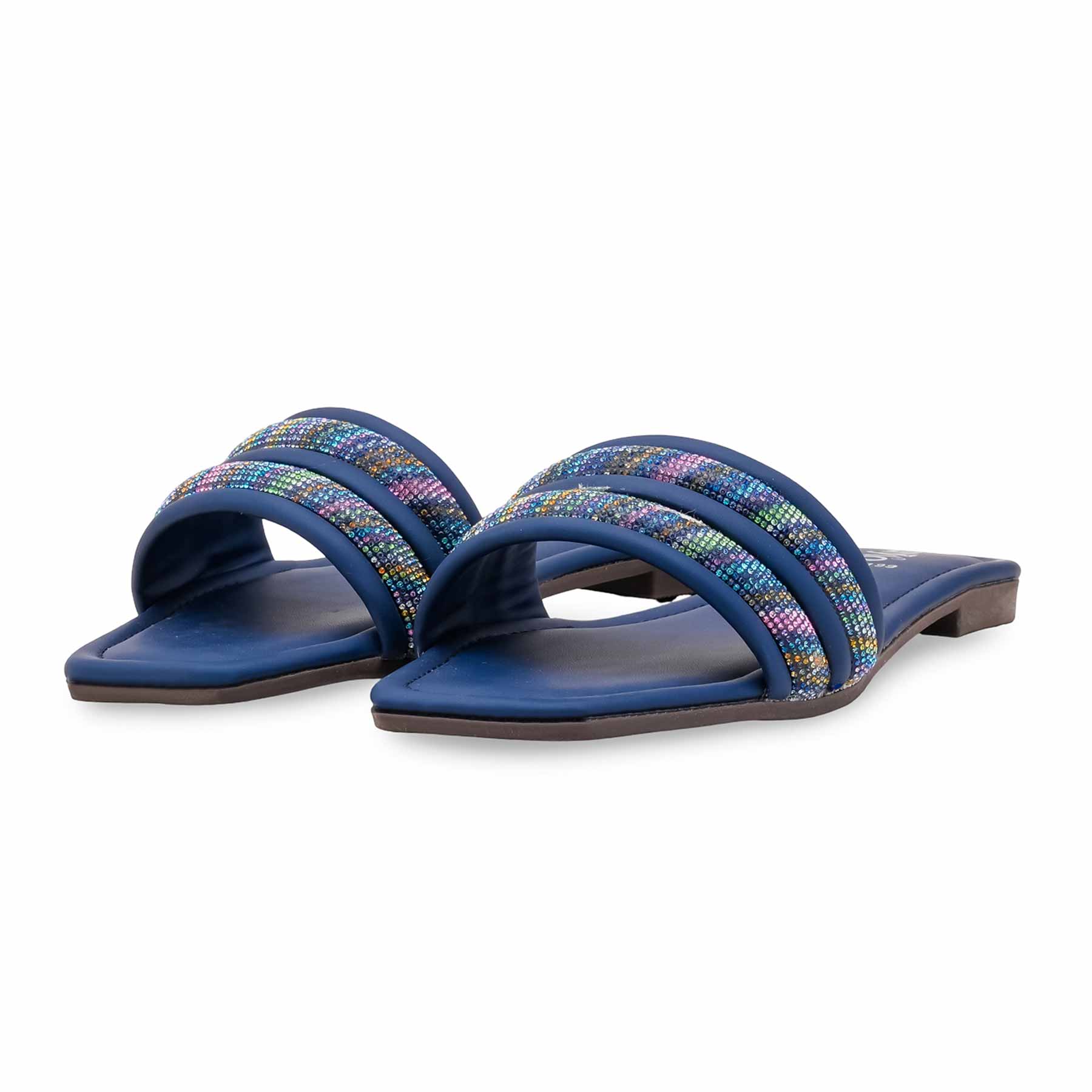 Navy Casual Slipper For Women CL2199 - Image 3