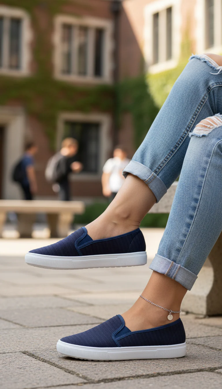 Navy Casual Sneaker WN6204 - Image 3