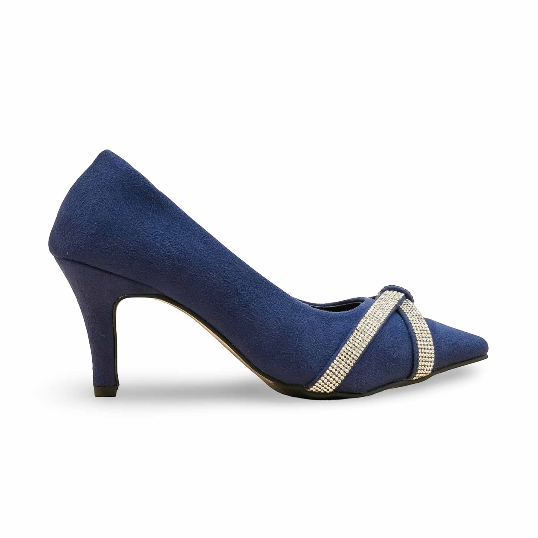 Navy Court Shoes For Women WN7497 - Image 2
