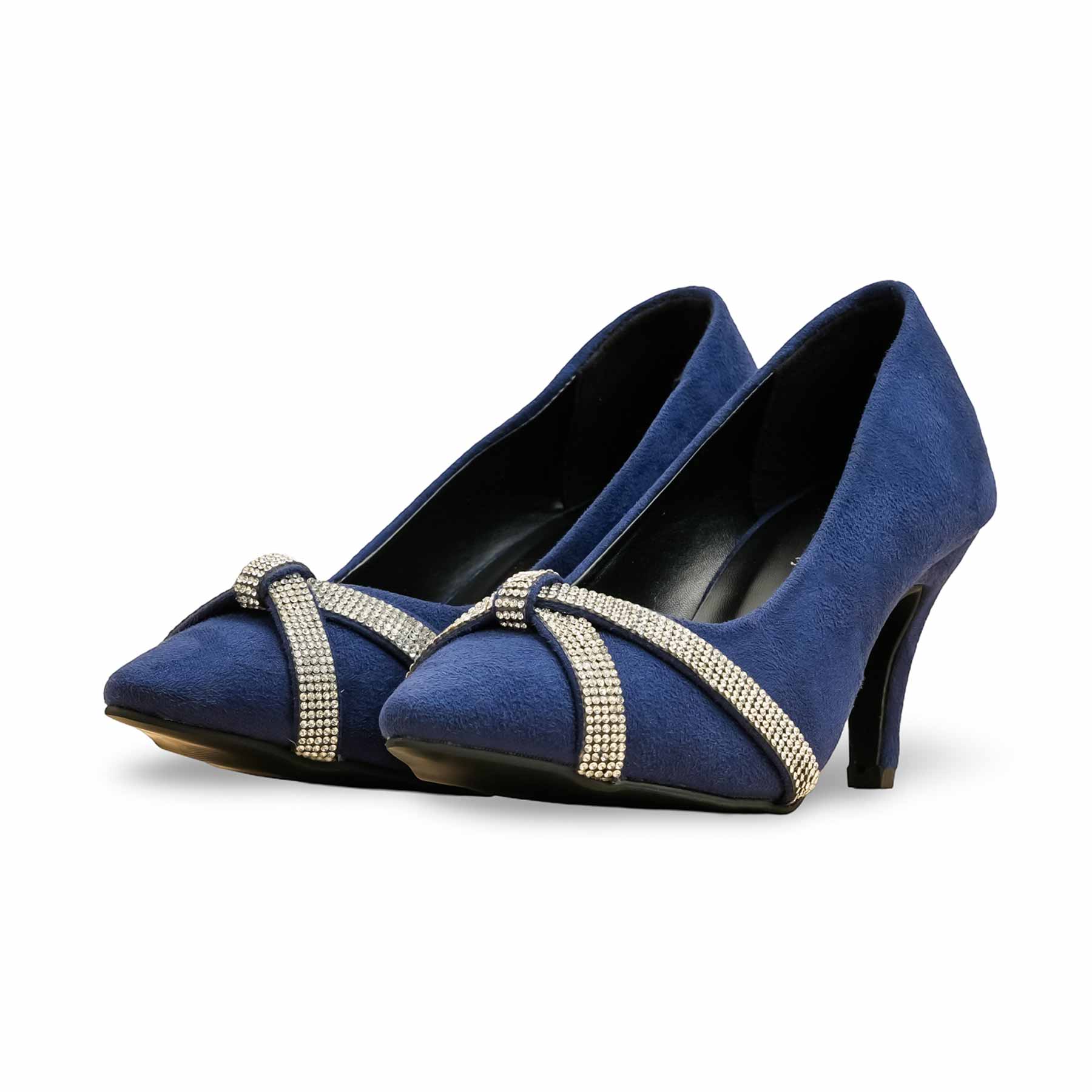 Navy Court Shoes For Women WN7497 - Image 3