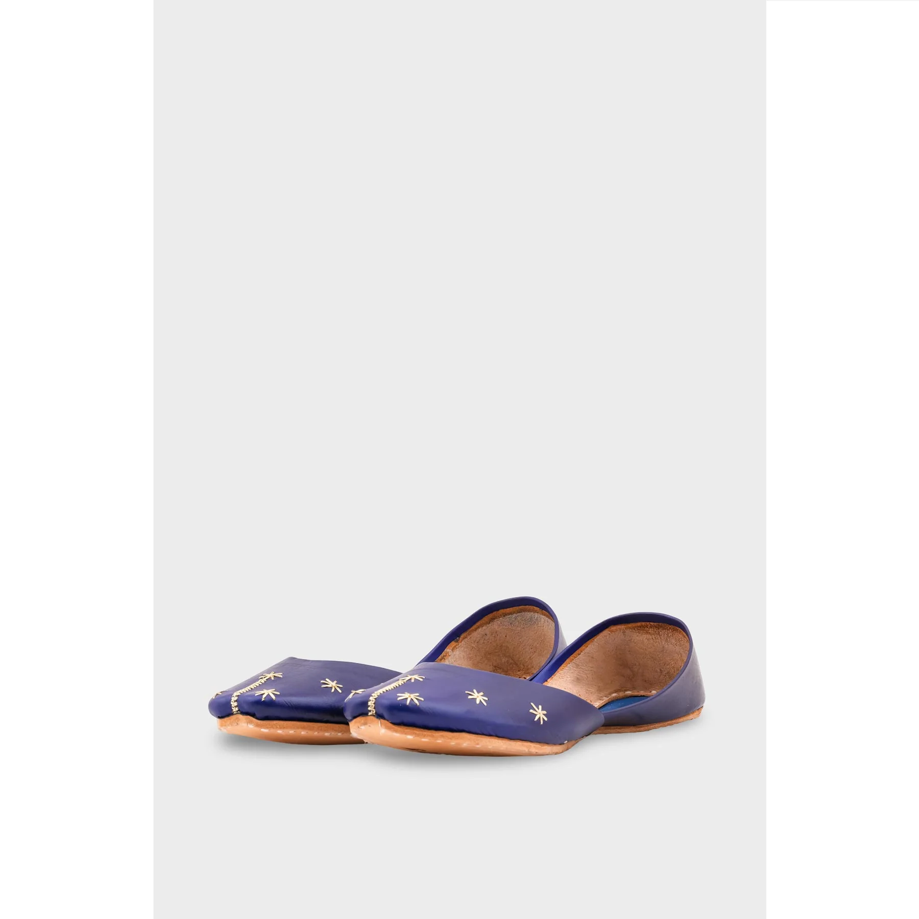 Navy Leather Khussa EC8642 - Image 3