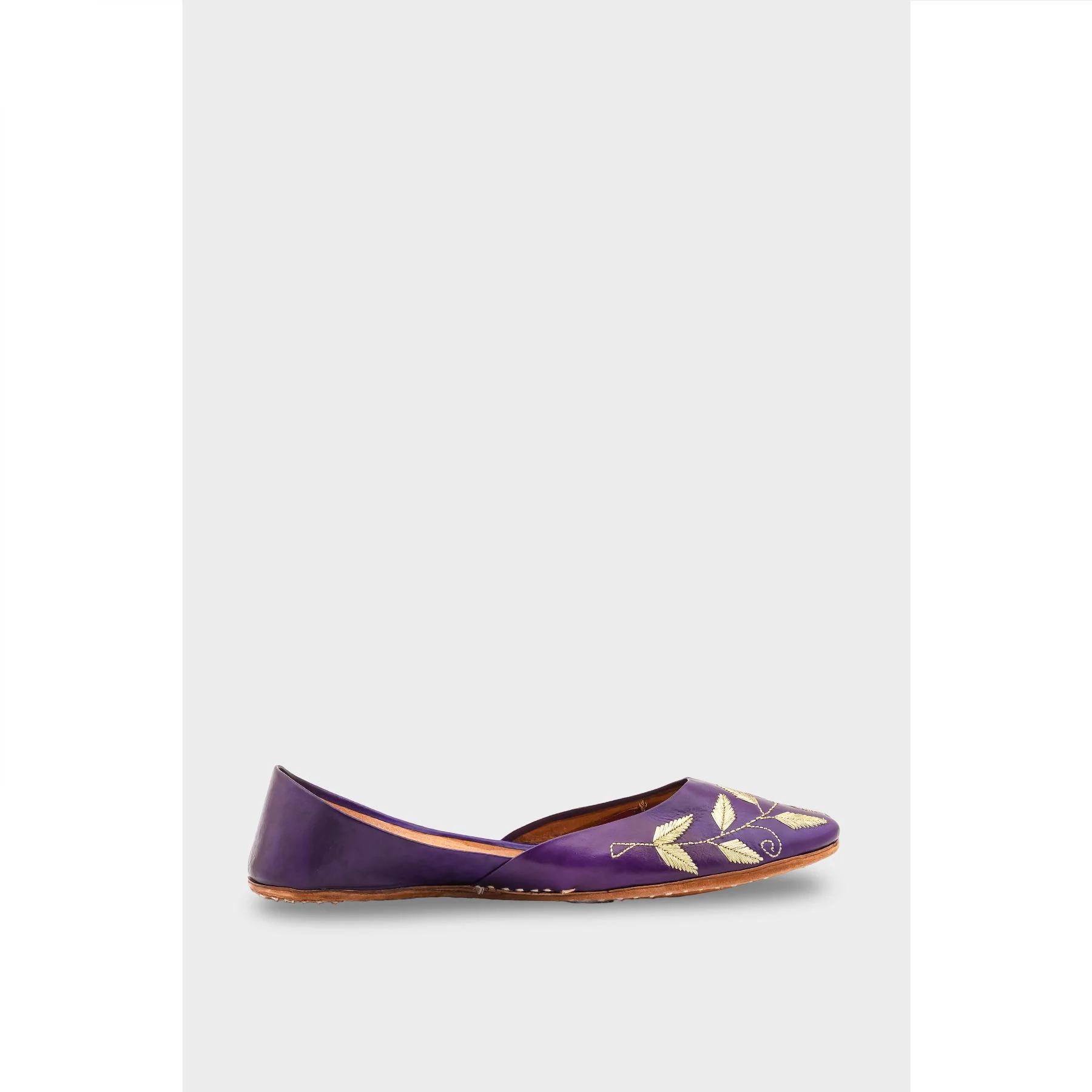 Navy Leather Khussa EC8658 - Image 2