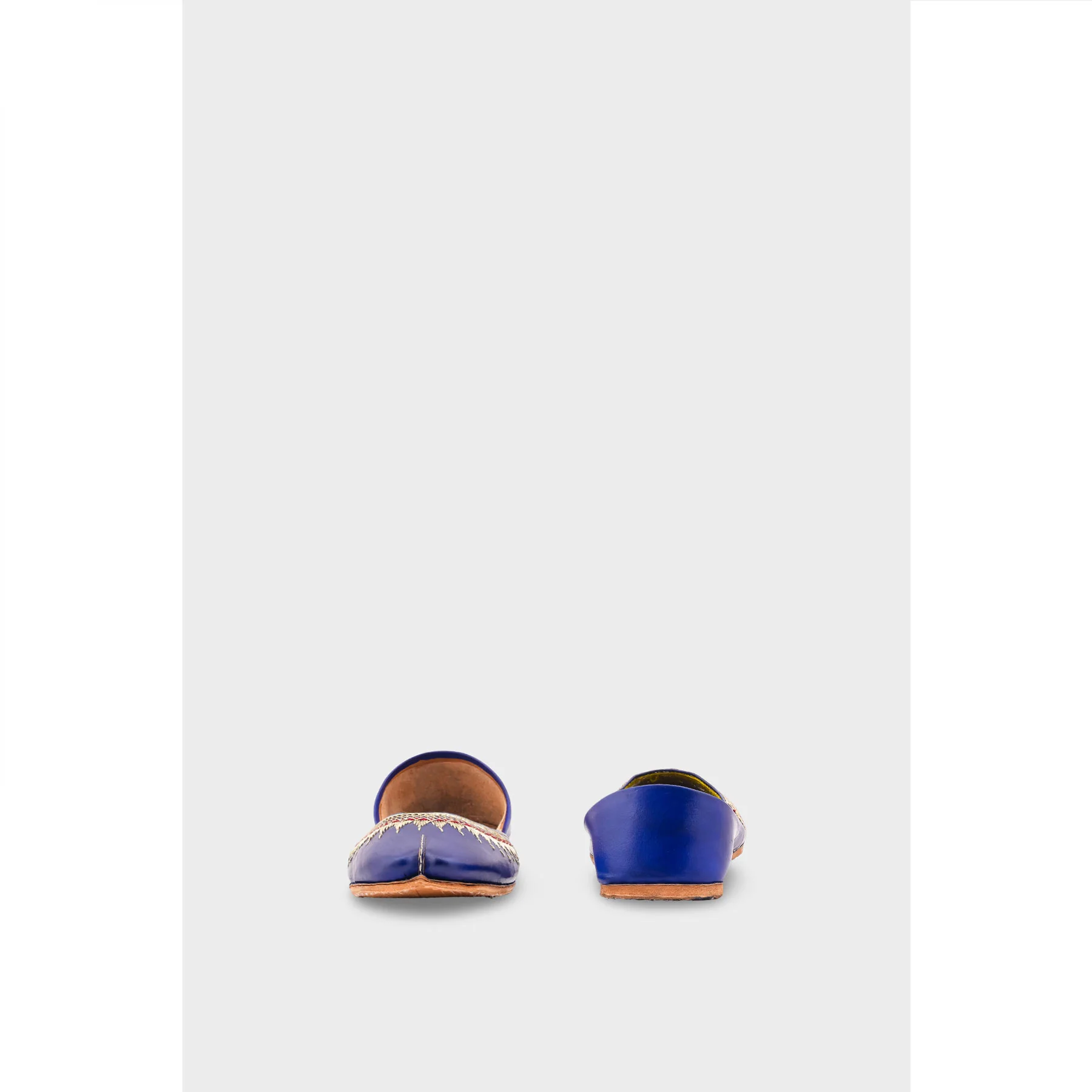Navy Leather Khussa EC8660 - Image 4
