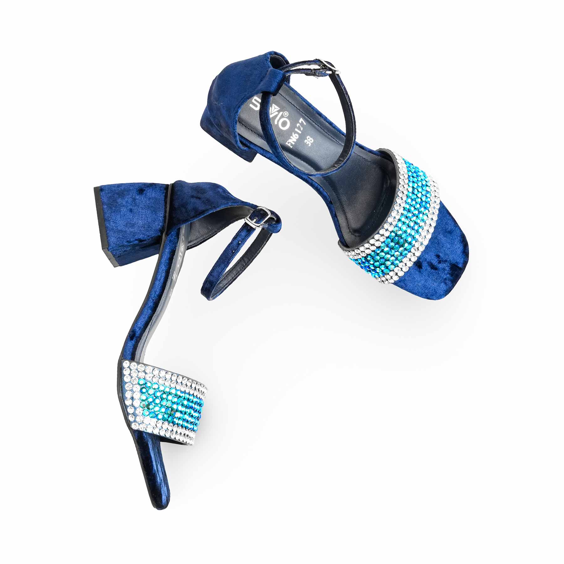 Navy Fancy Sandal For Ladies FN6127 - Image 5