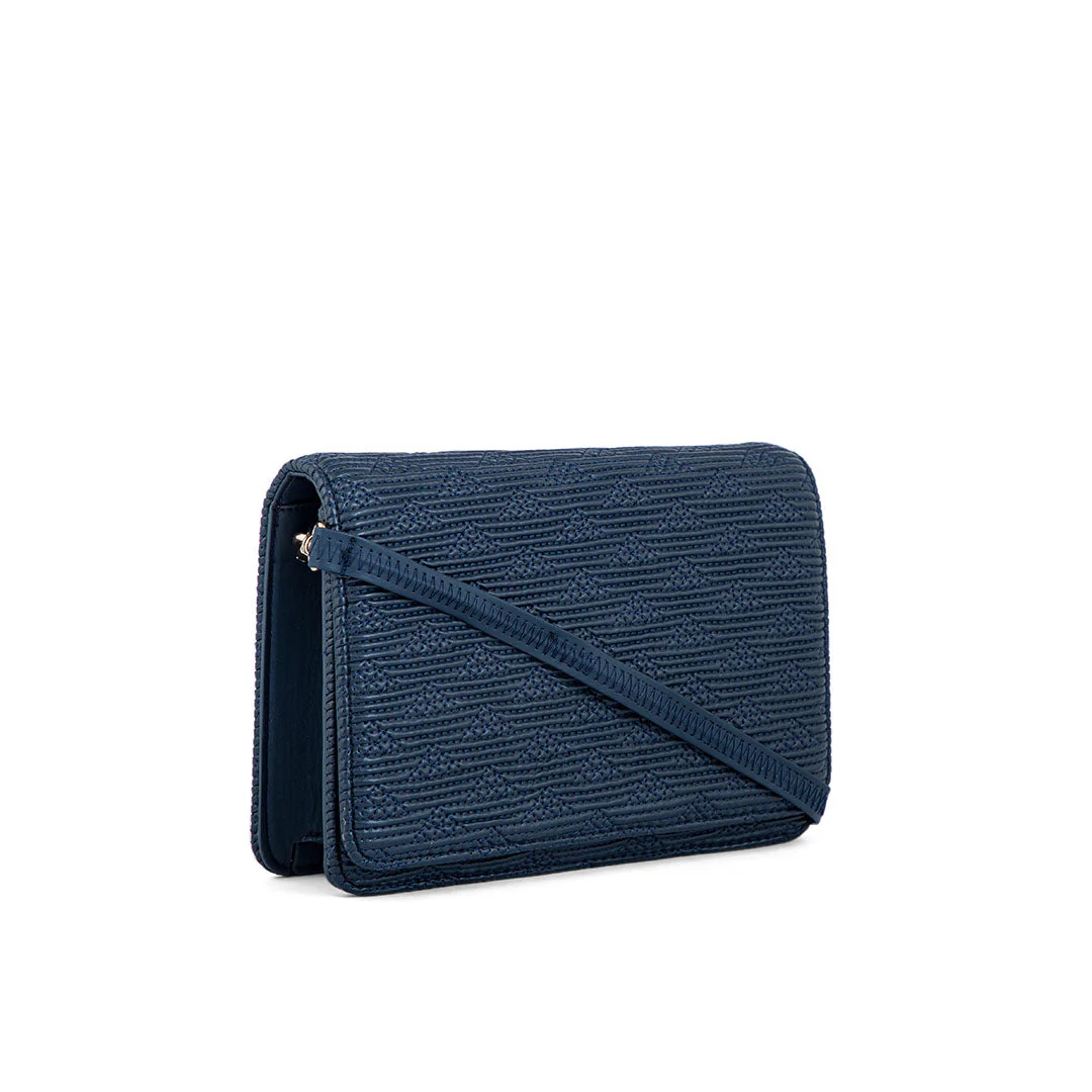 Navy Fancy Shoulder Bag P55617 - Image 3
