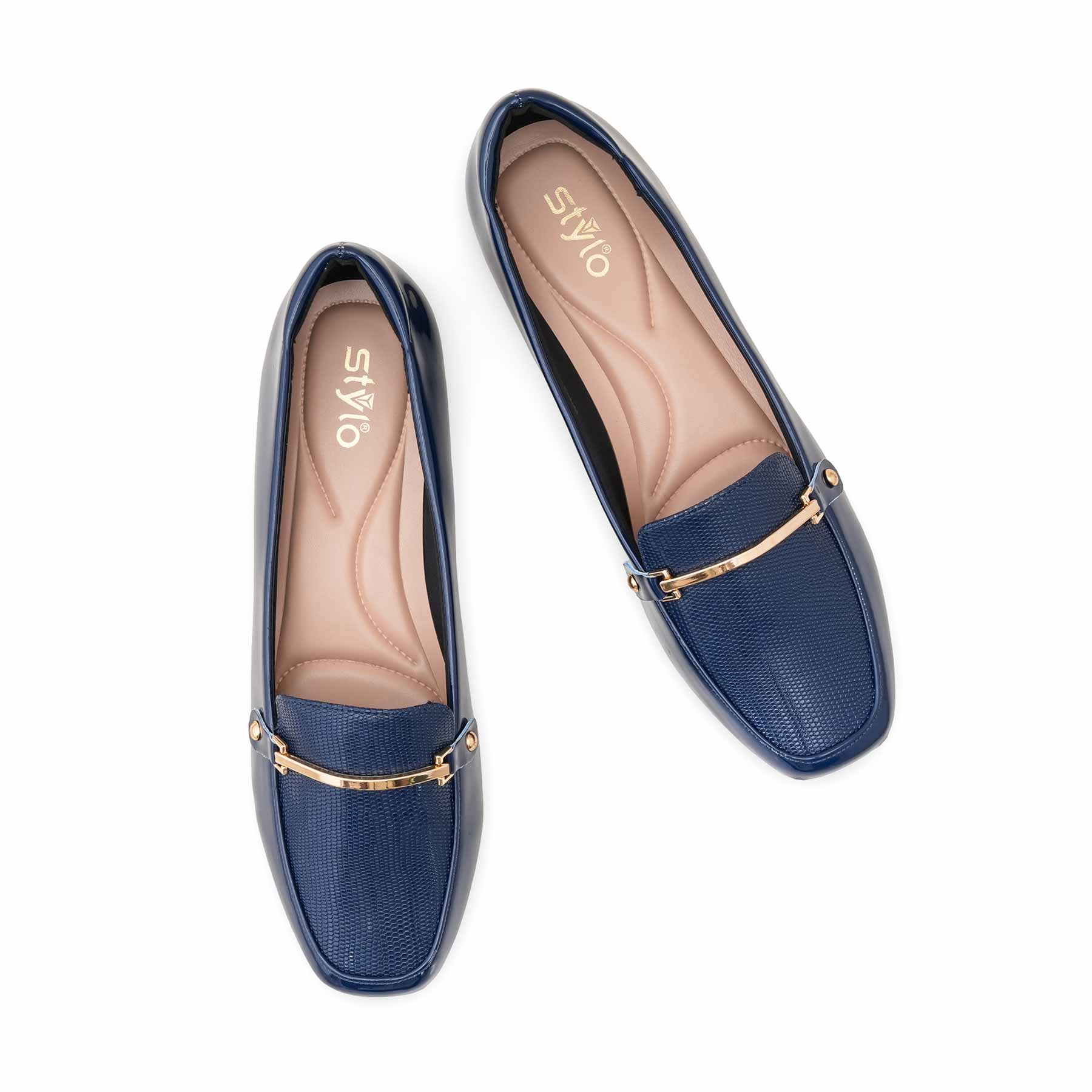 Navy Moccasin For Ladies WN4519 - Image 6