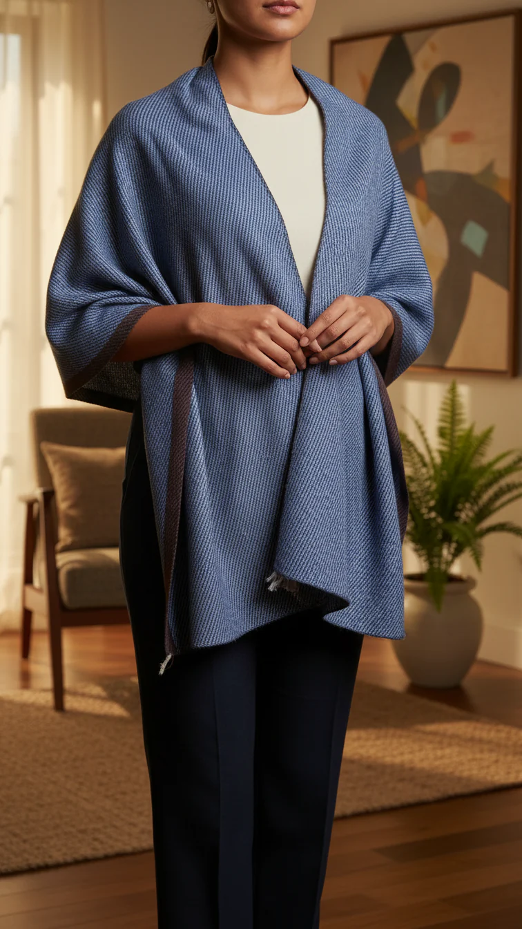 Navy Winter Capeshawl PW5900 - Image 2