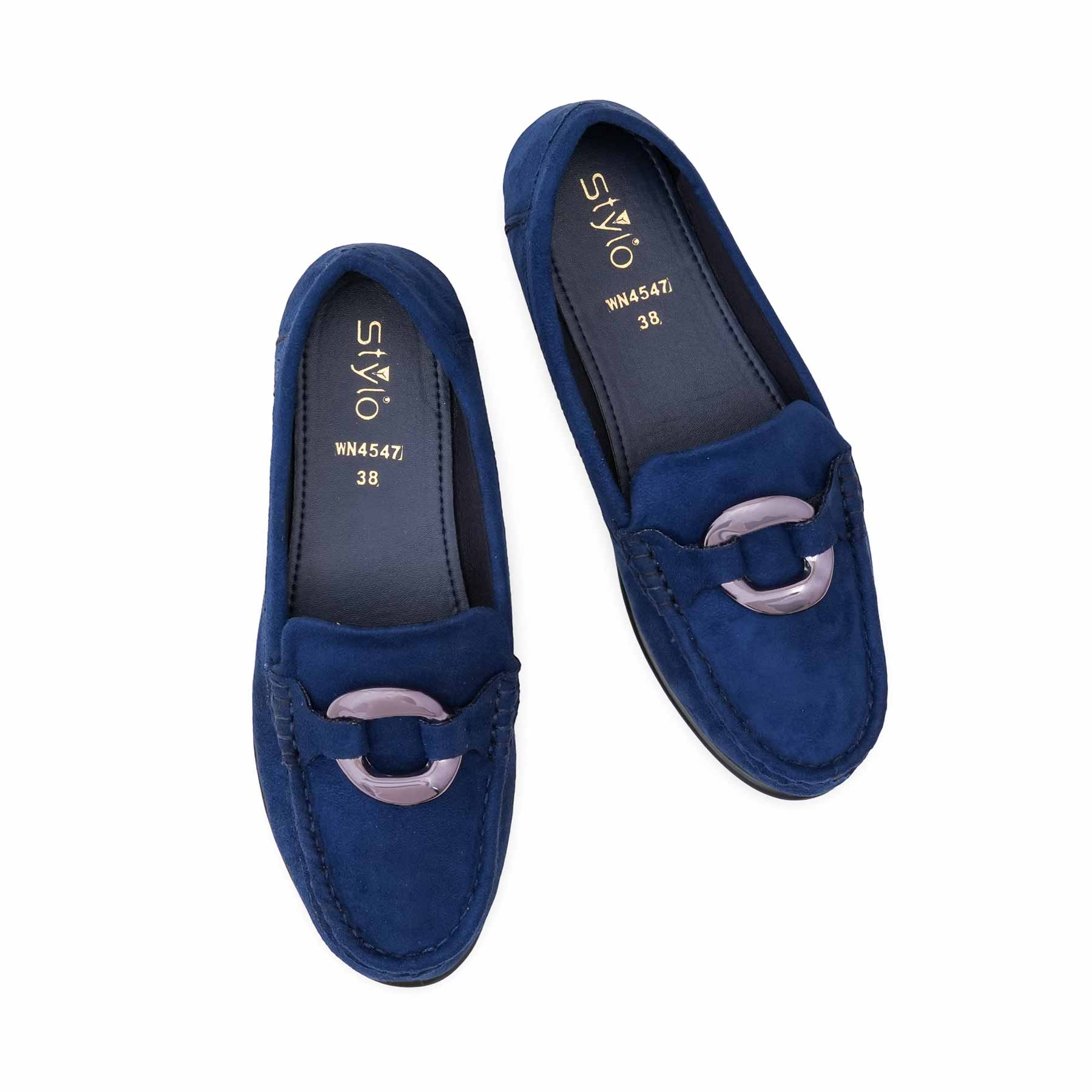 Navy Women Moccasin WN4547 - Image 5
