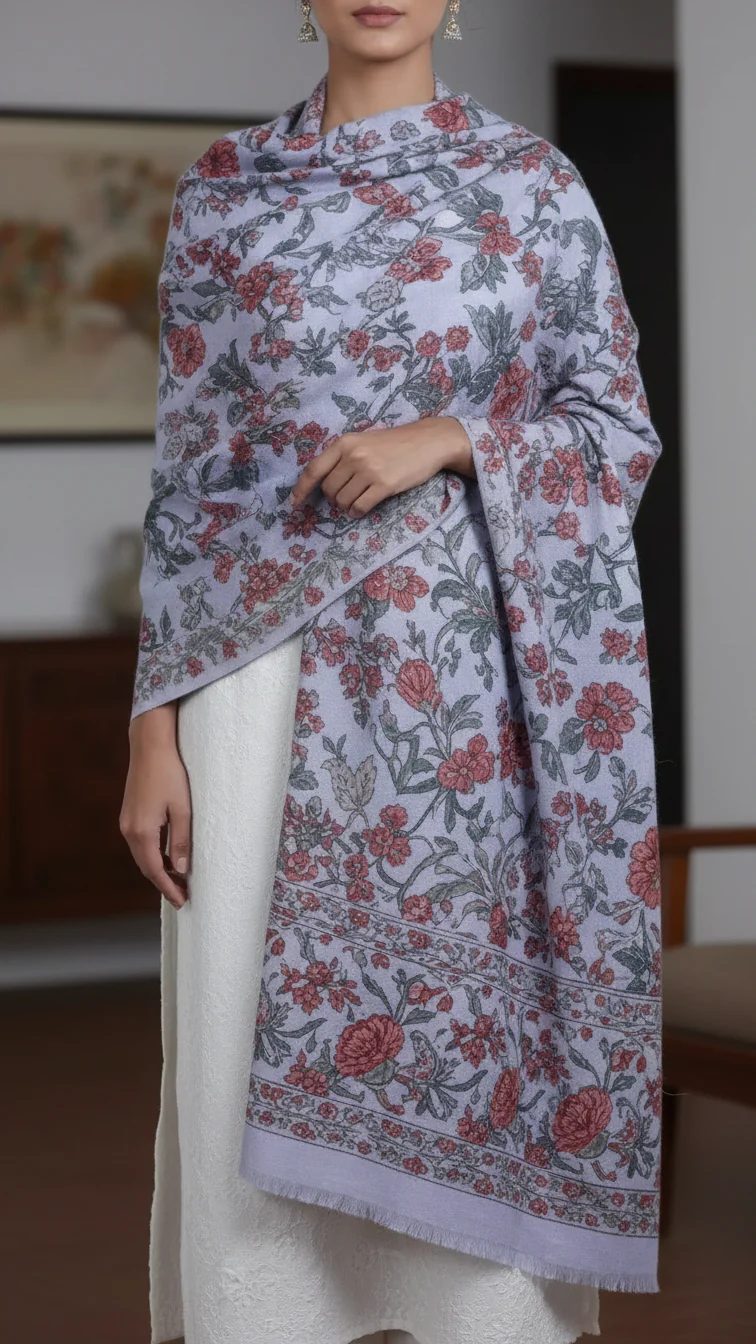 Off/White Winter Shawl PW5731 - Image 5