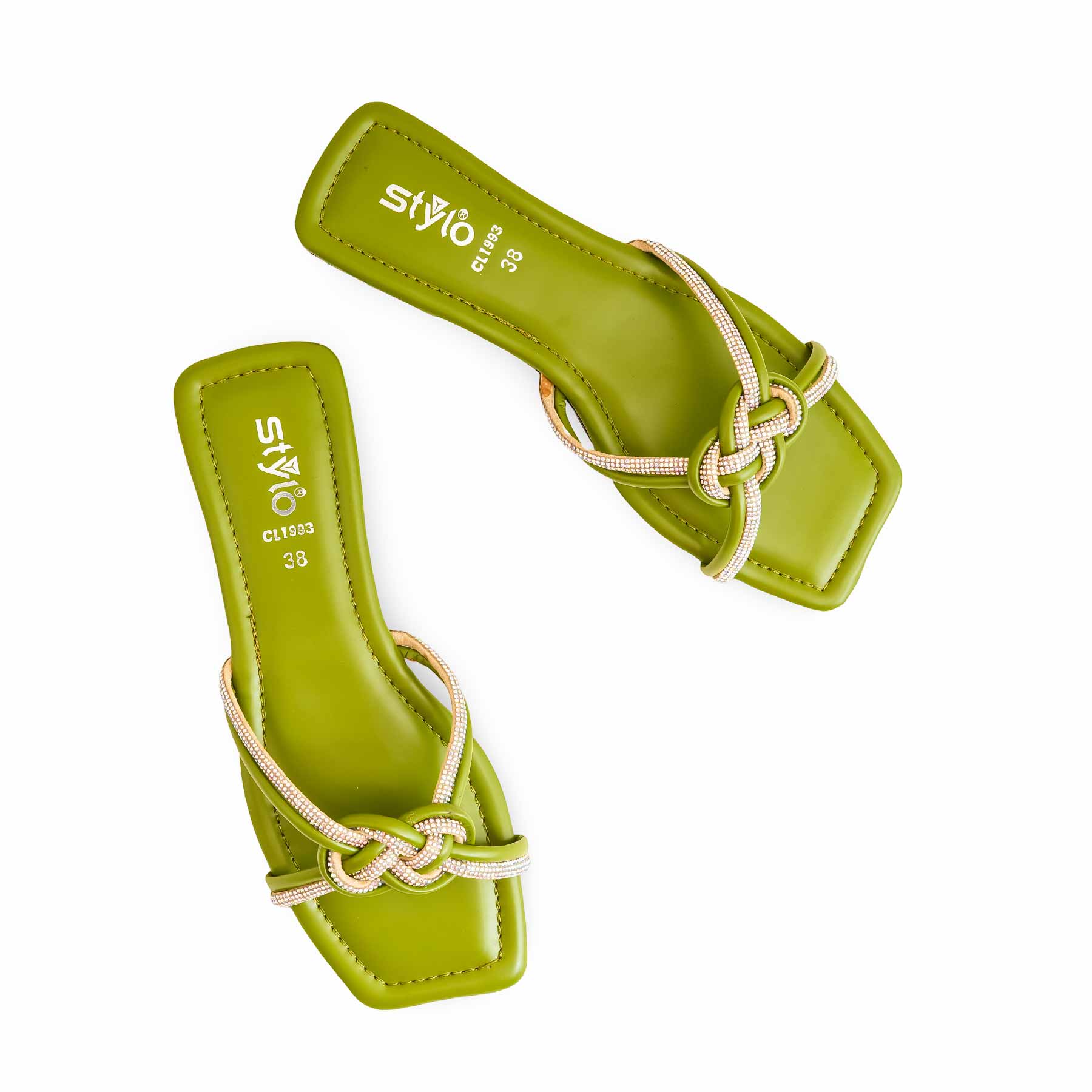 Olive Casual Slipper CL1993 - Image 5