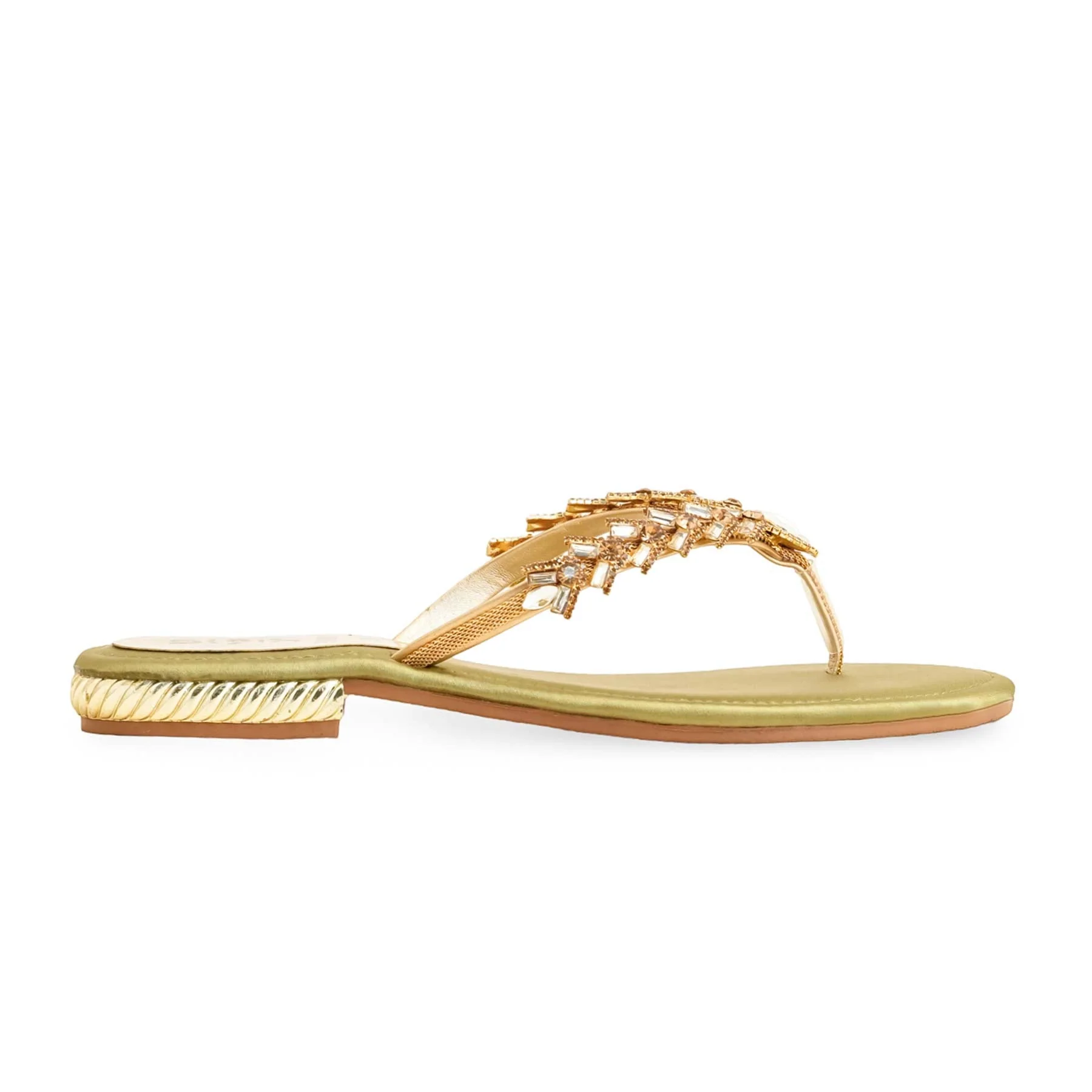 Olive Fancy Chappal For Women FN0801 - Image 2