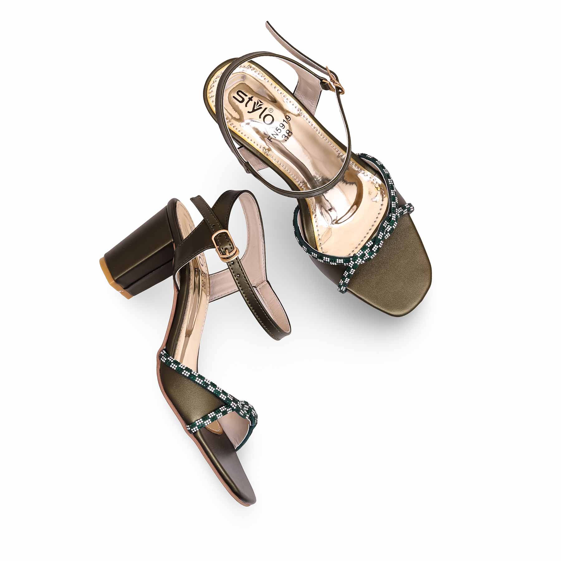 Olive Fancy Sandal FN5919 - Image 4