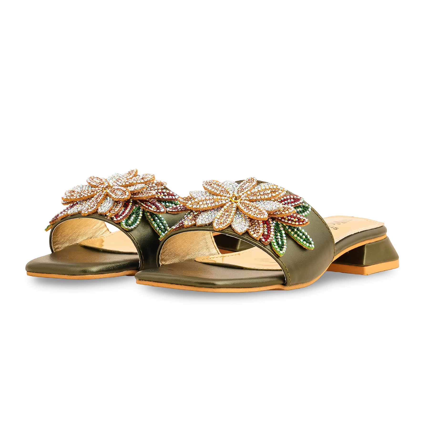 Olive Fancy Slipper FN7945 - Image 3