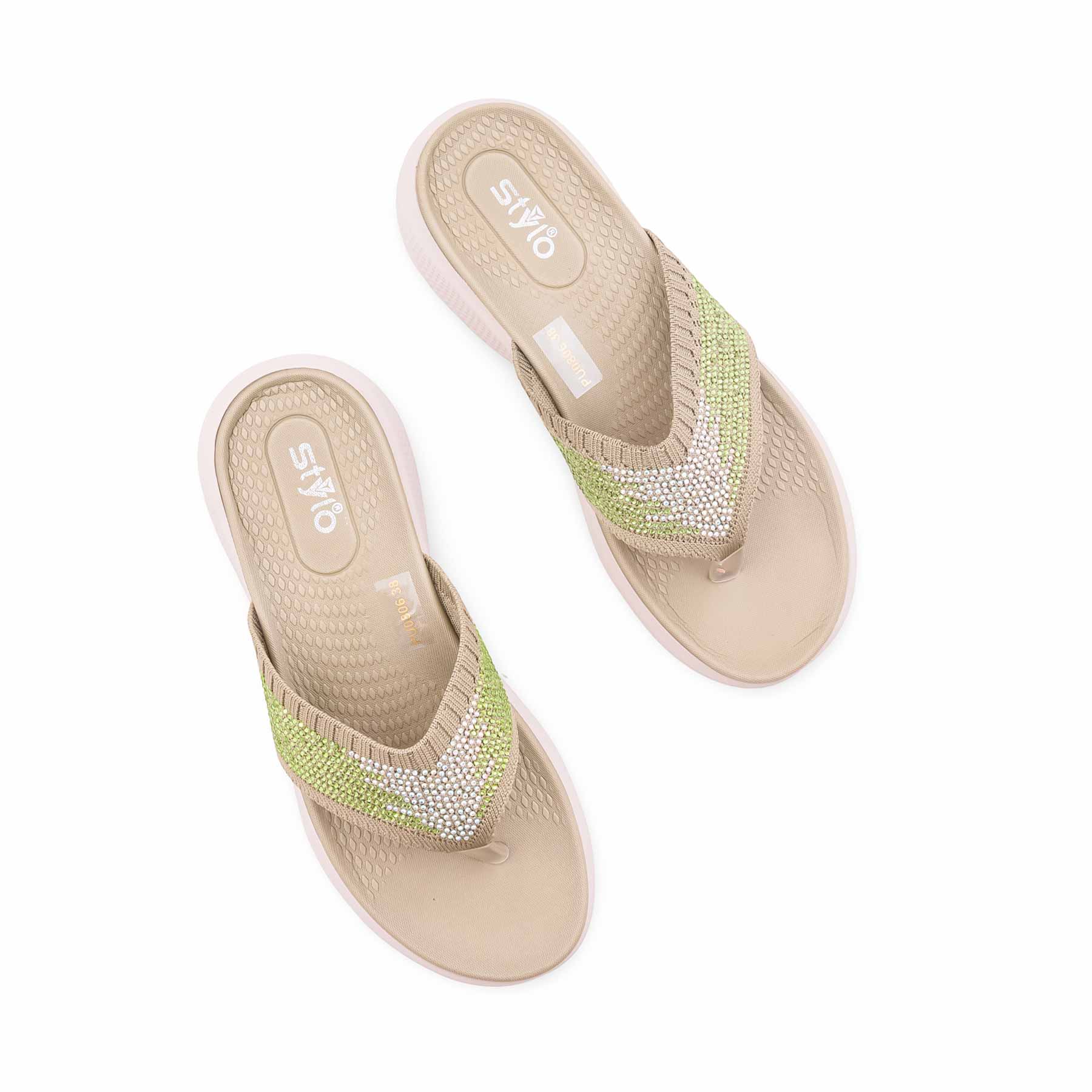 Olive Formal Chappal For Women PU0806 - Image 5