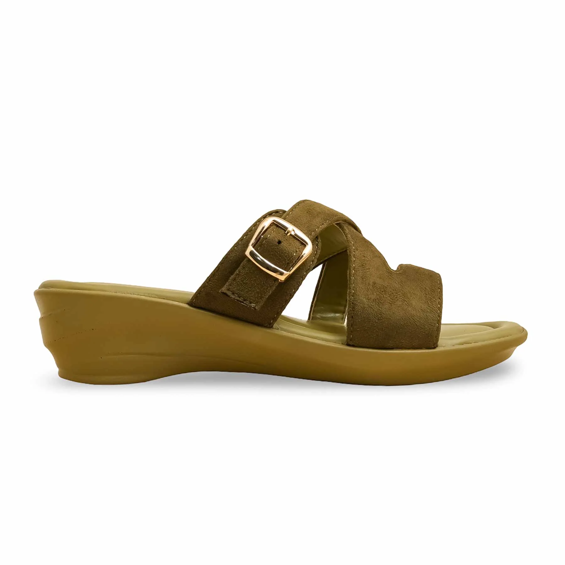 Olive Formal Slipper For Women PU0578 - Image 2