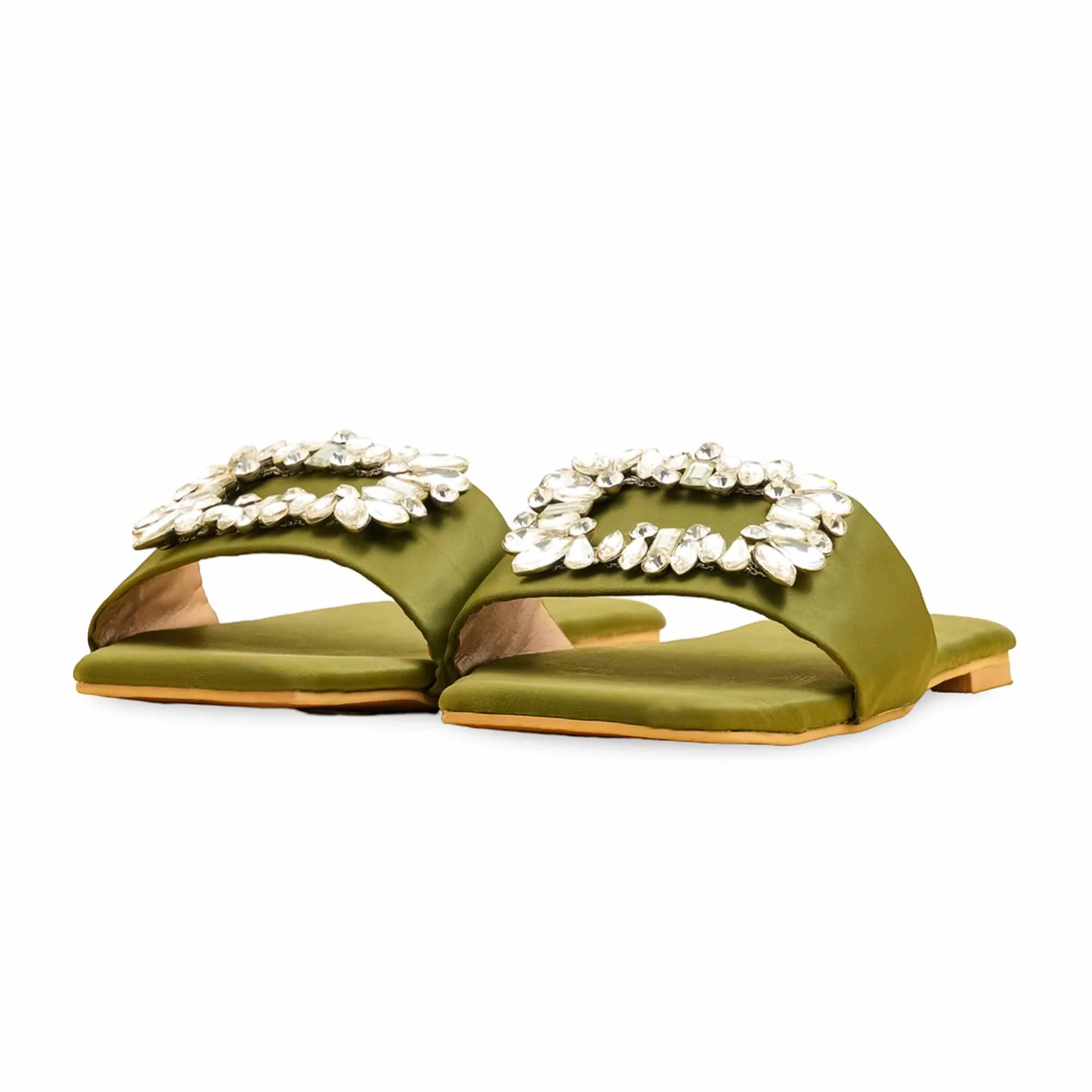 Olive Formal Women Slipper FR8422 - Image 3