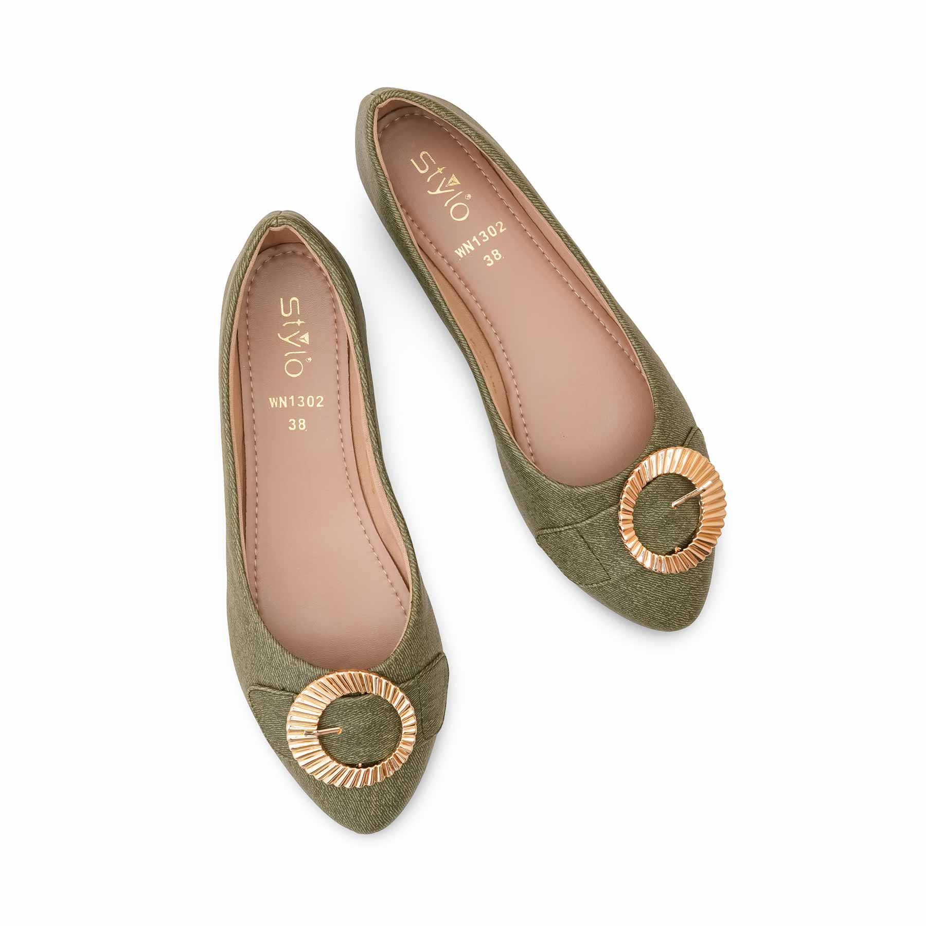 Olive Pumps For Ladies WN1302 - Image 6