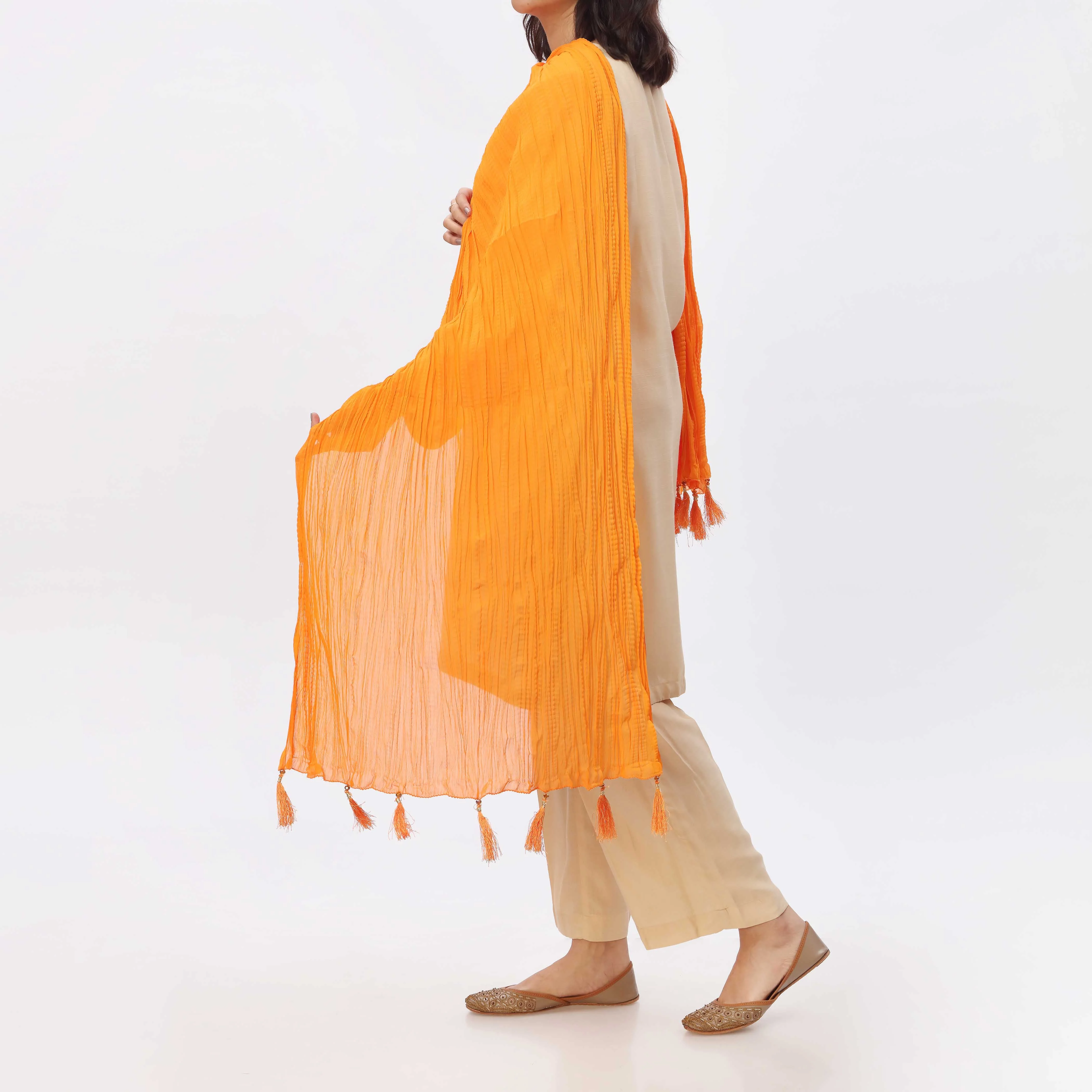 Orange Crush Chiffon stole  PS3756 - Image 2