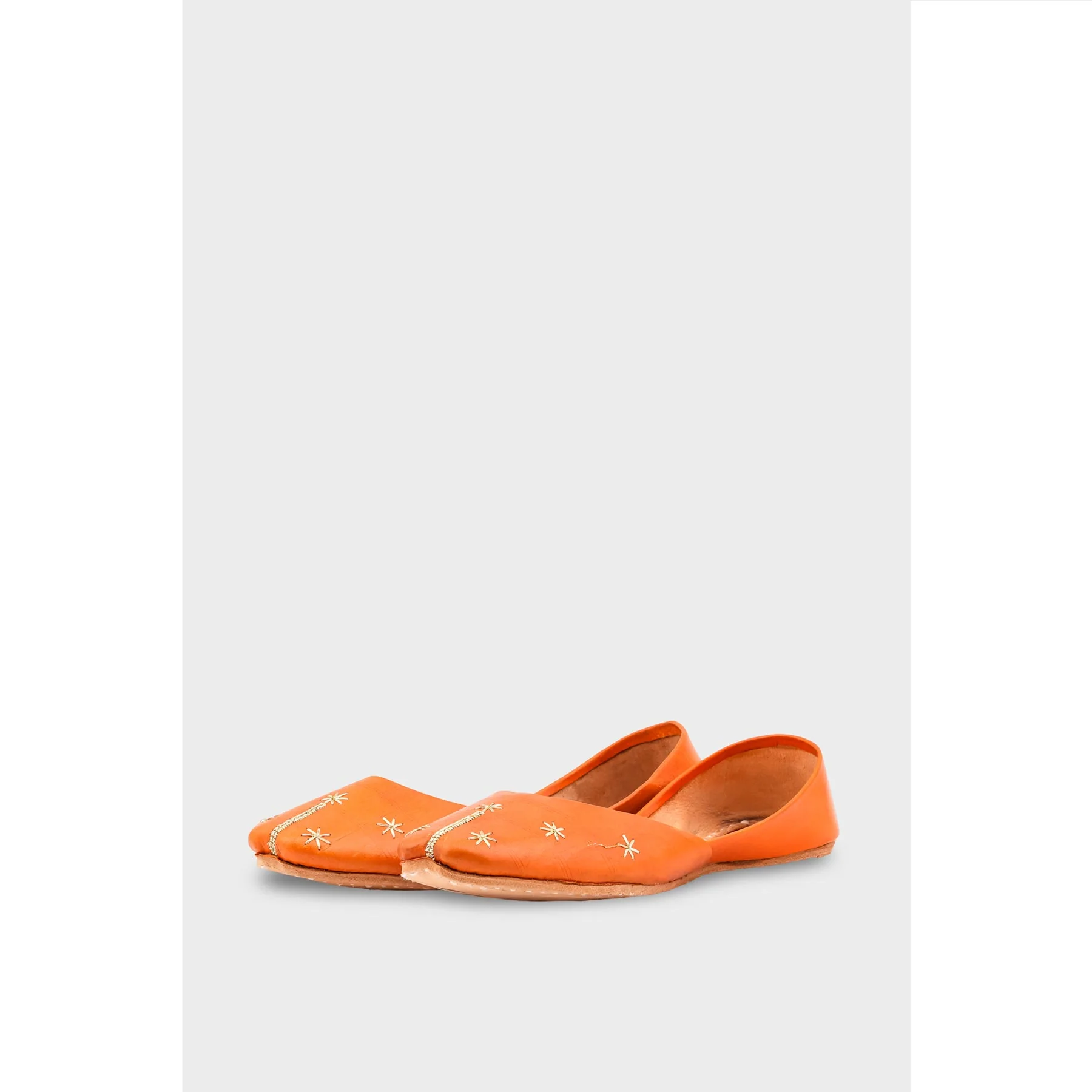 Orange Leather Khussa EC8642 - Image 3
