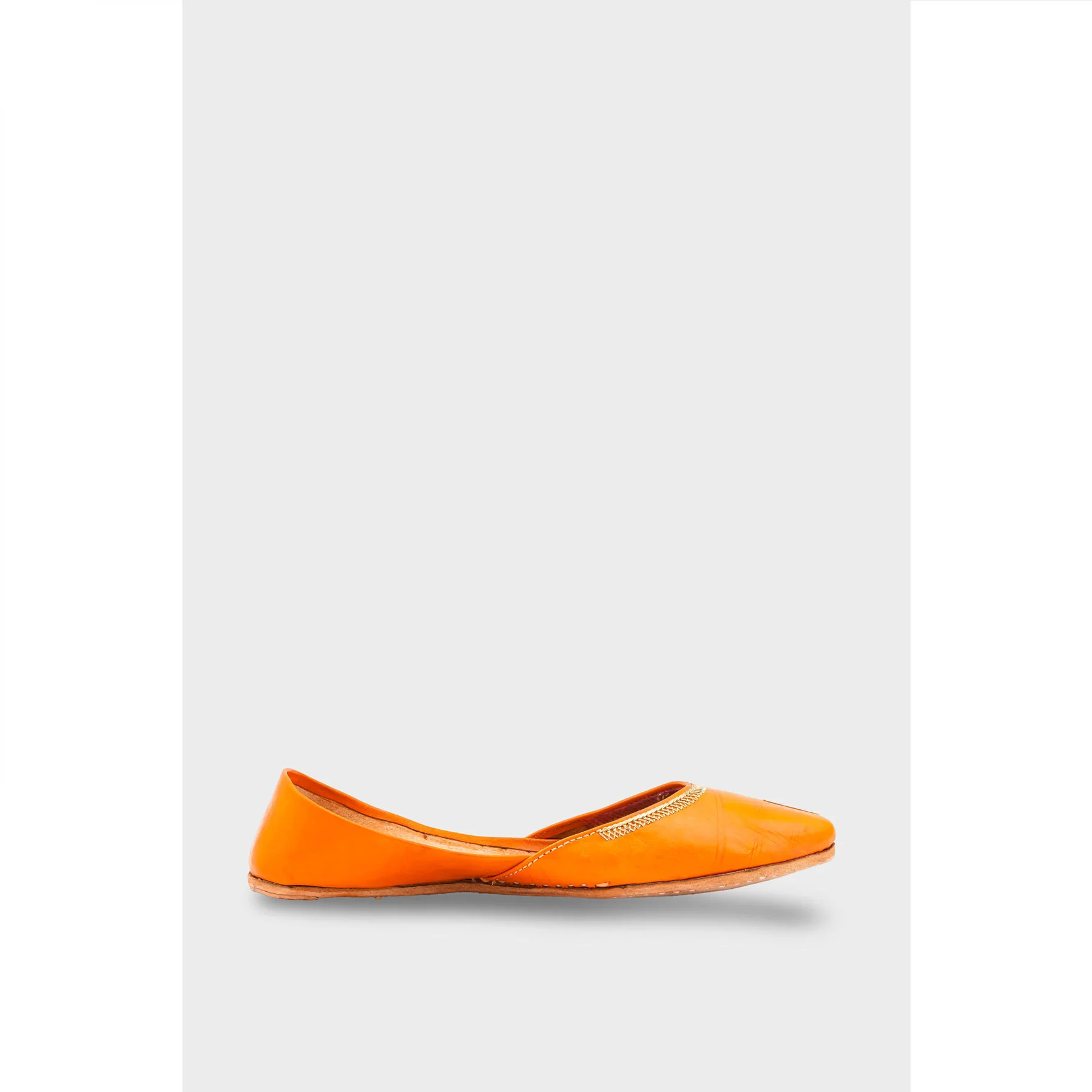 Orange Leather Khussa EC8657 - Image 2