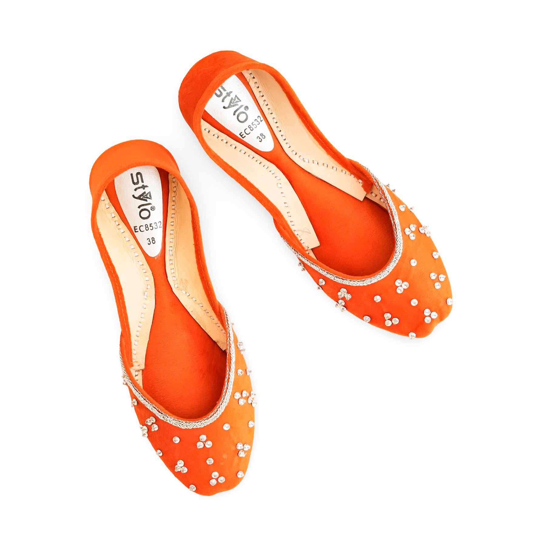 Orange Fancy Khussa For Ladies EC8532 - Image 5