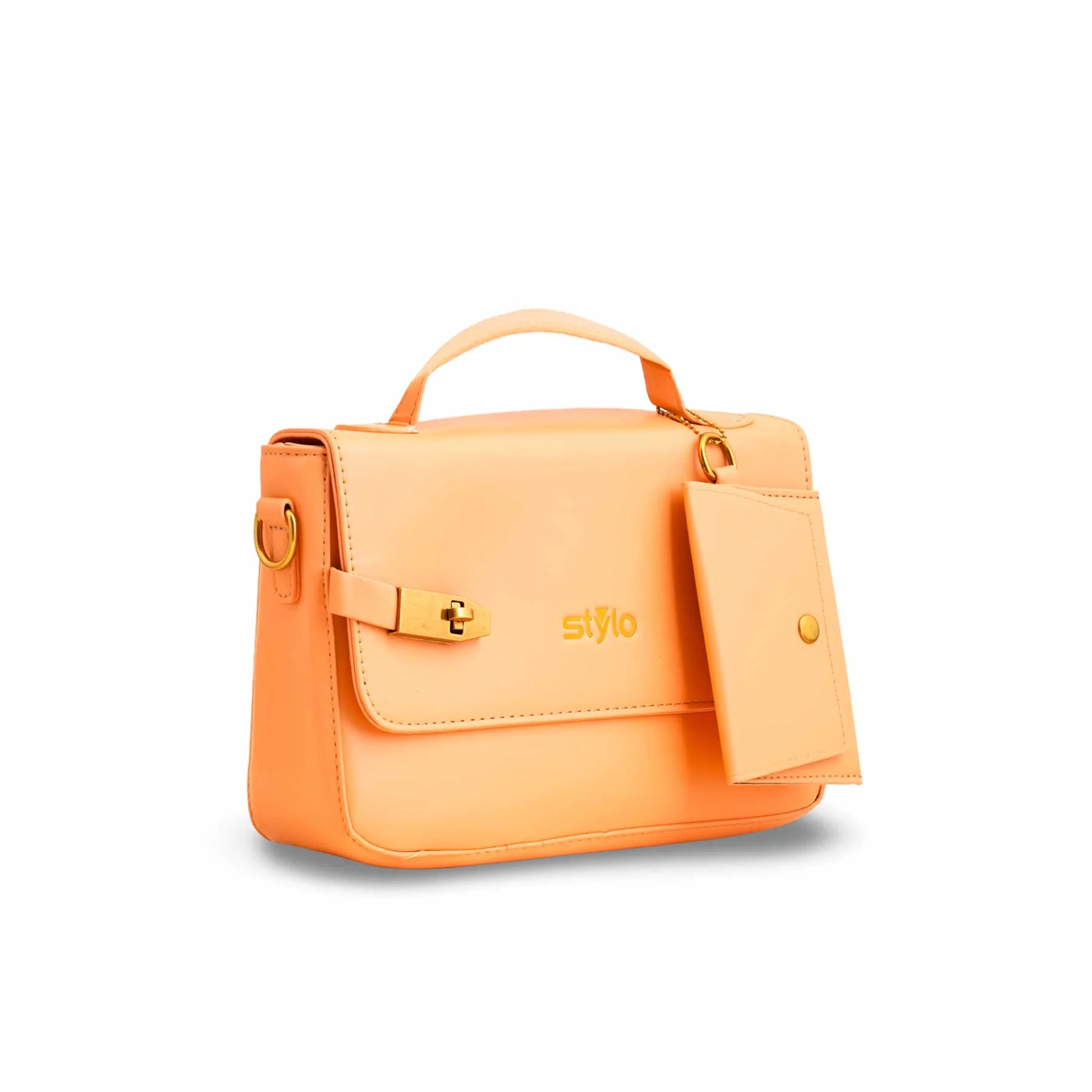 Orange Formal Shoulder Bag For Women P36142 - Image 2