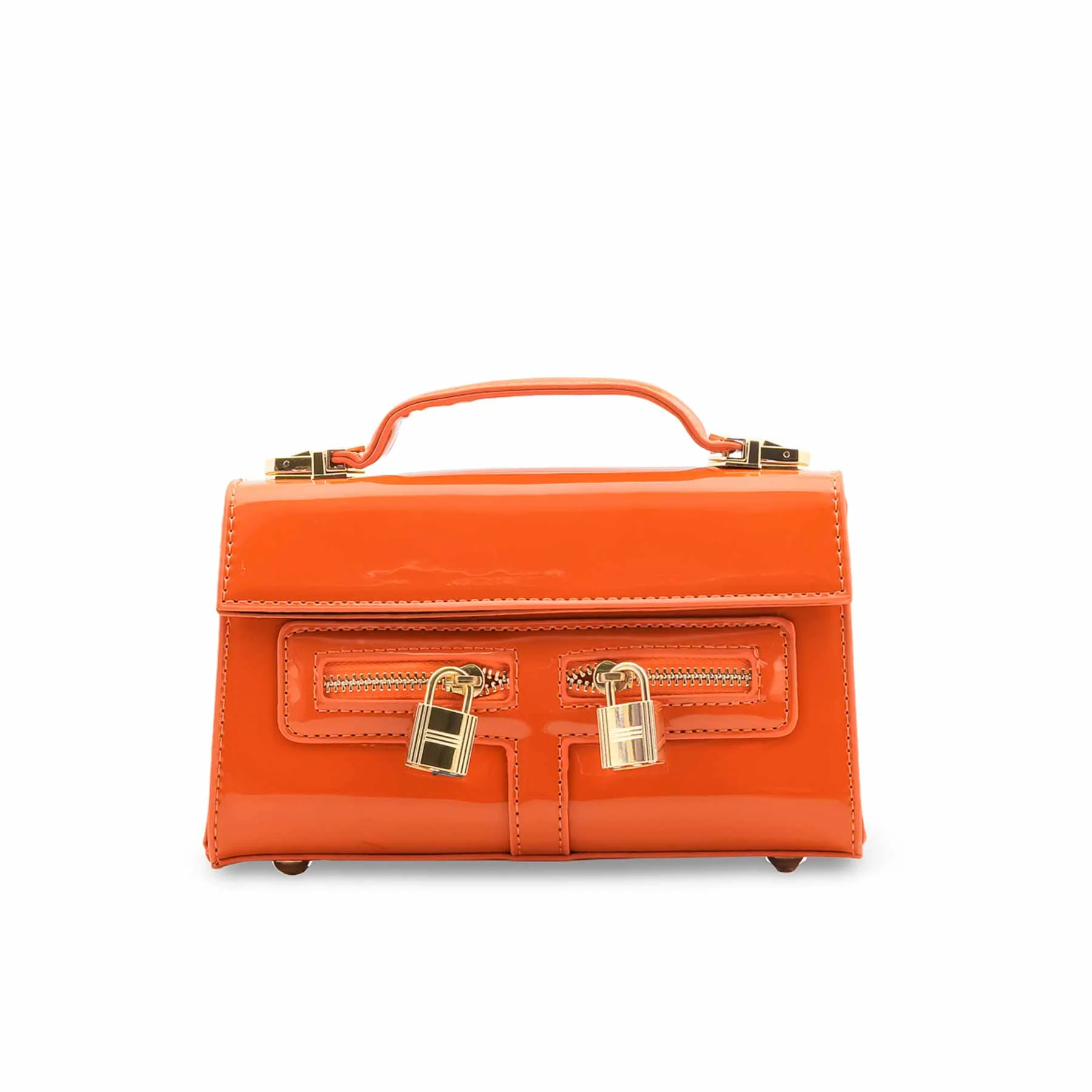 Orange Formal Shoulder Bag For Women P36460 - Image 2