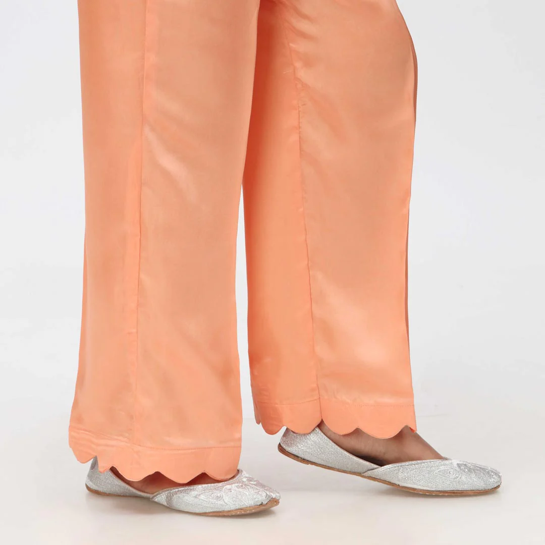 Orange Scallops Grip Silk Straight Trouser PW3645 - Image 3