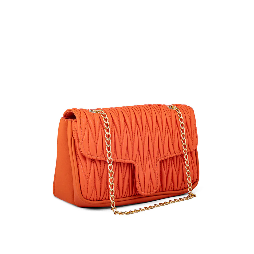 Orange Women Formal Shoulder Bag P55620 - Image 2