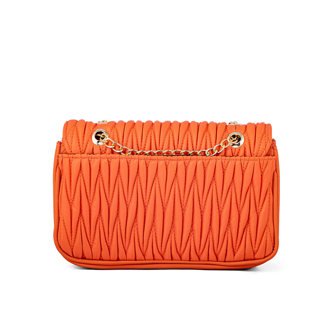 Orange Women Formal Shoulder Bag P55620 - Image 3