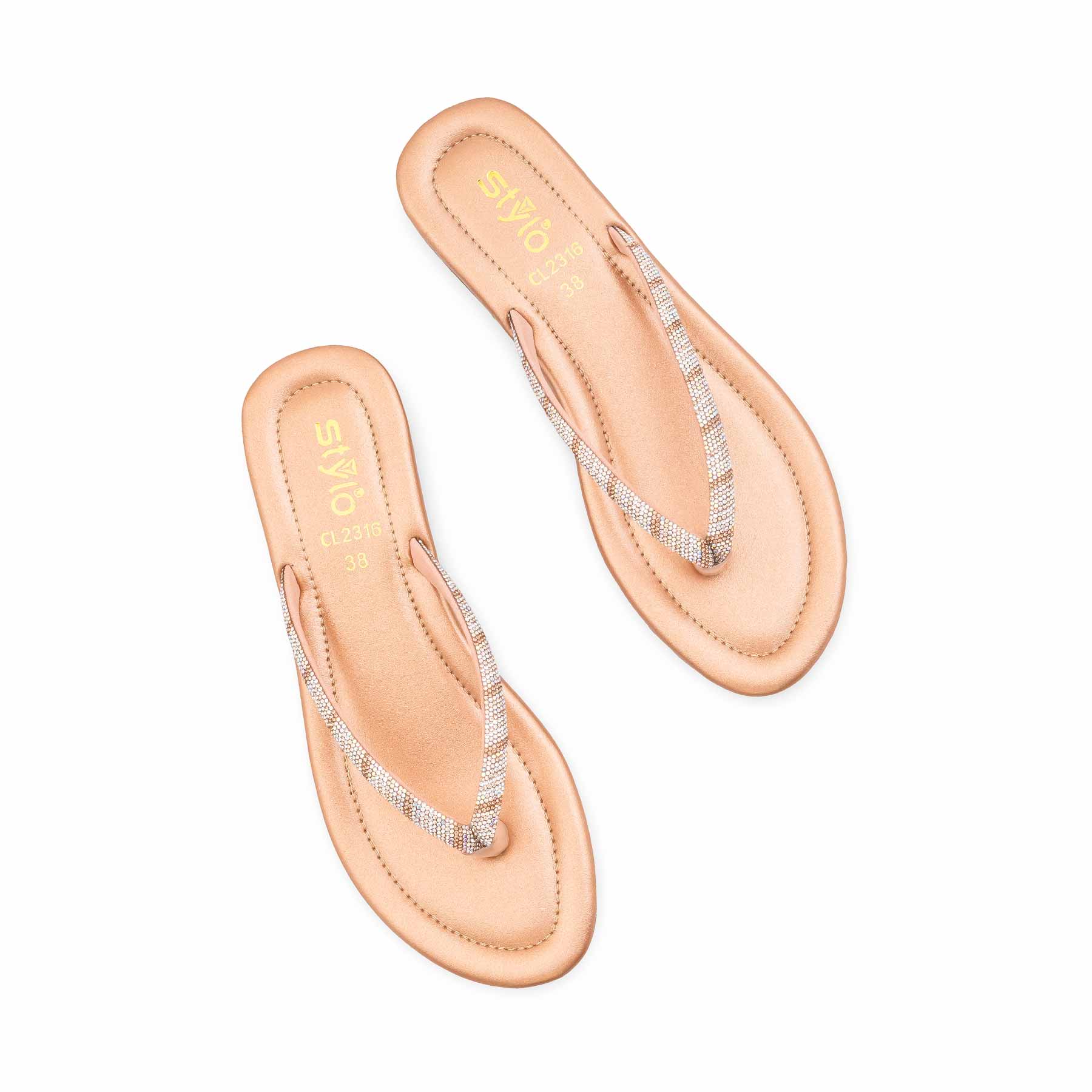 Peach Casual Chappal For Women CL2316 - Image 5