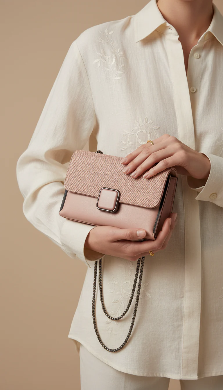 Peach Casual Pouch For Ladies P97674