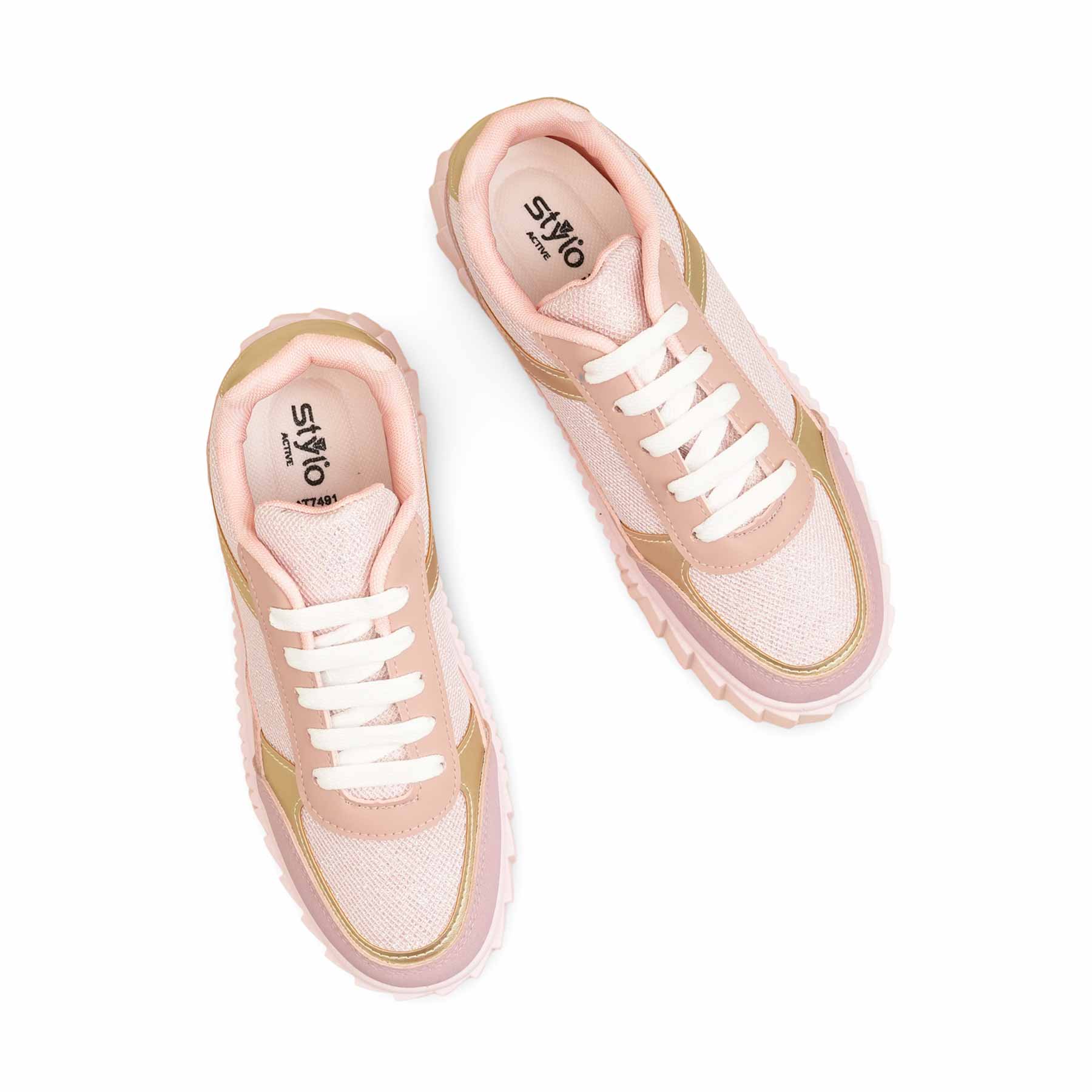 Peach Casual Sneaker For Ladies AT7491 - Image 5