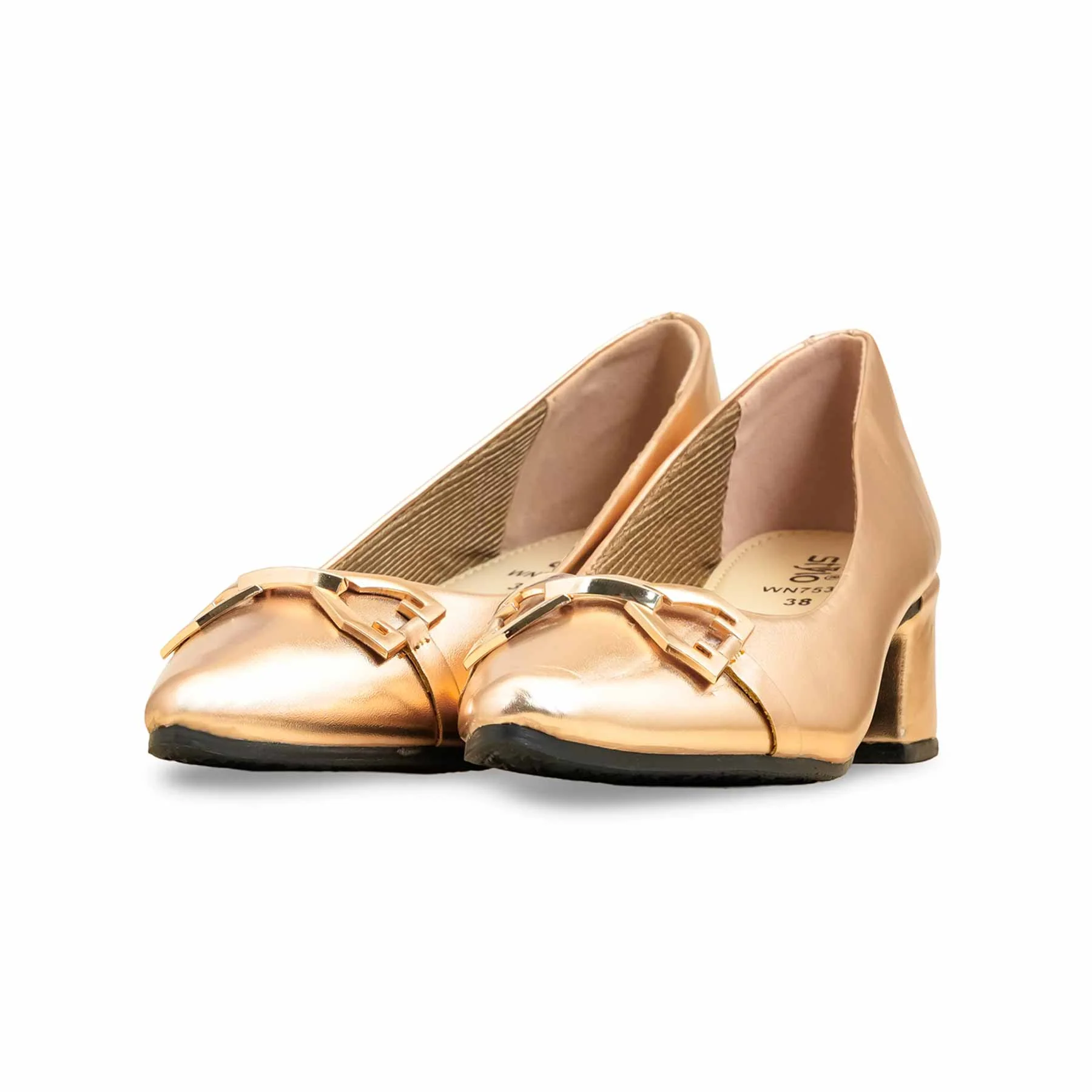 Peach Court Shoes For Women WN7536 - Image 3