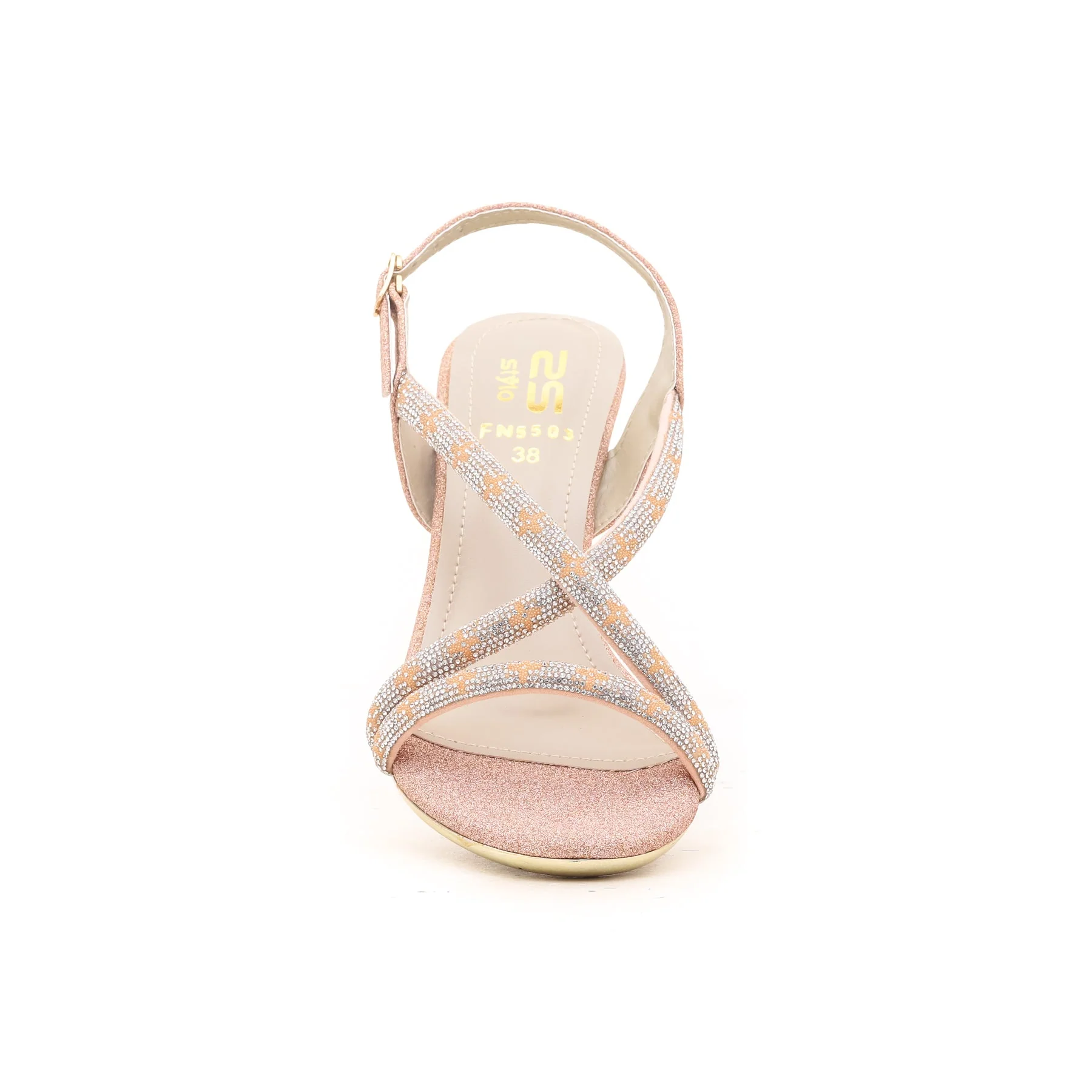 Peach Fancy Bridal Sandal FN5503 - Image 4