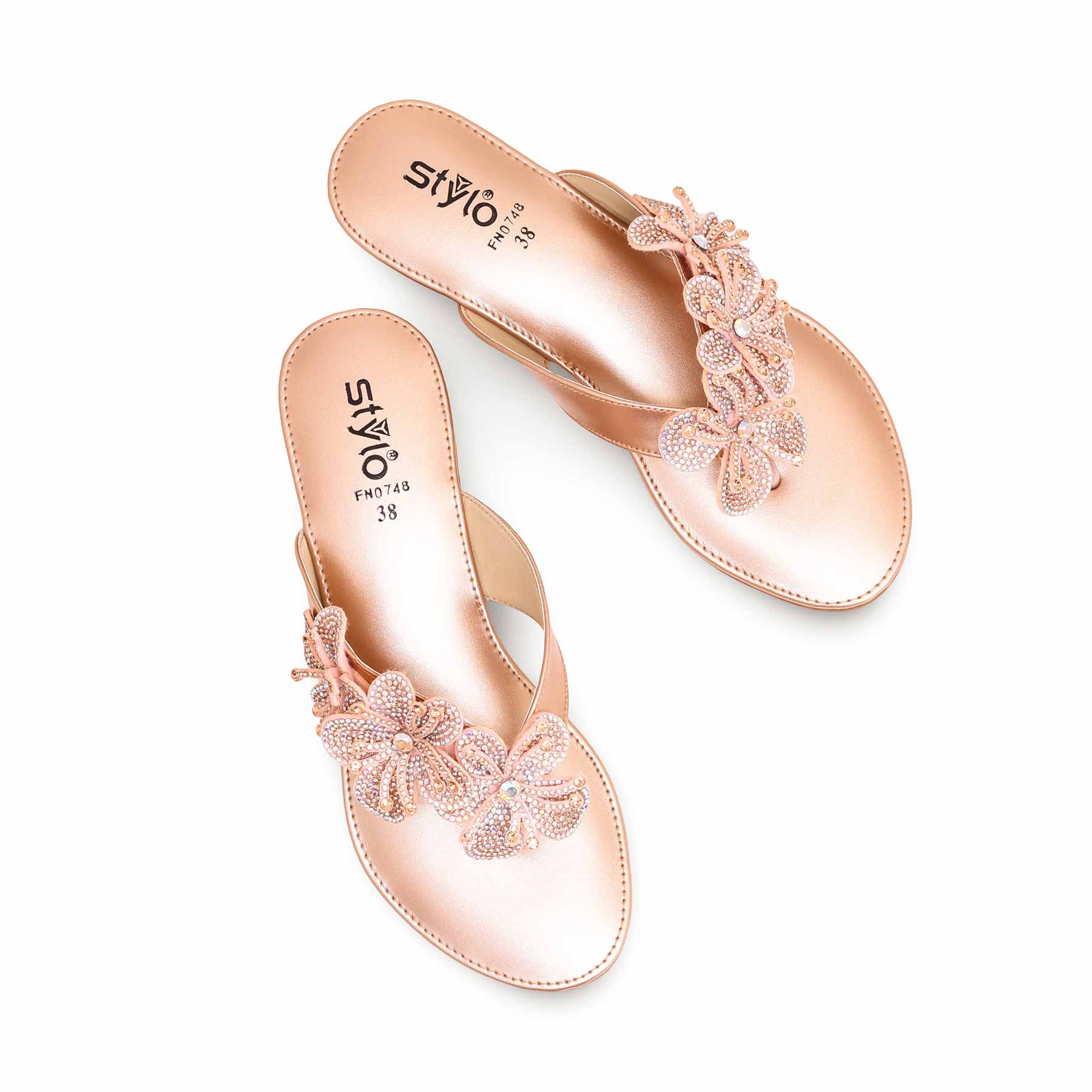 Peach Fancy Chappal FN0748 - Image 5
